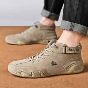 Men's Winter Casual Boots: Waterproof Motorcycle Shoes, High-Top Sneakers, Luxury Footwear
