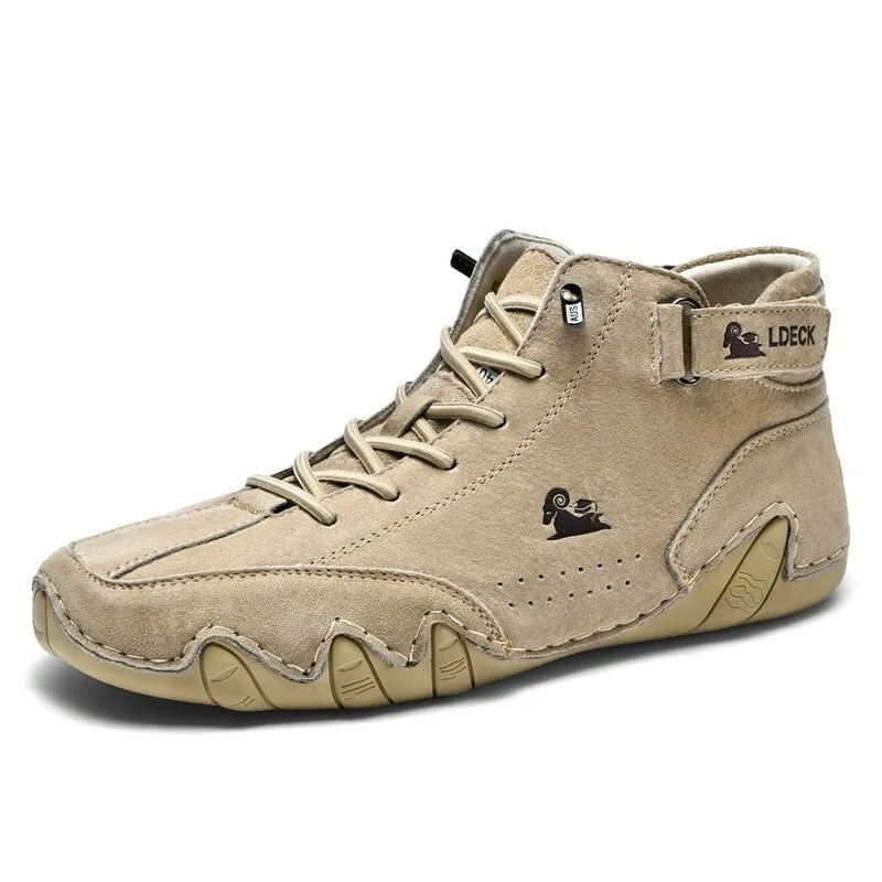 Men's Winter Casual Boots: Waterproof Motorcycle Shoes, High-Top Sneakers, Luxury Footwear