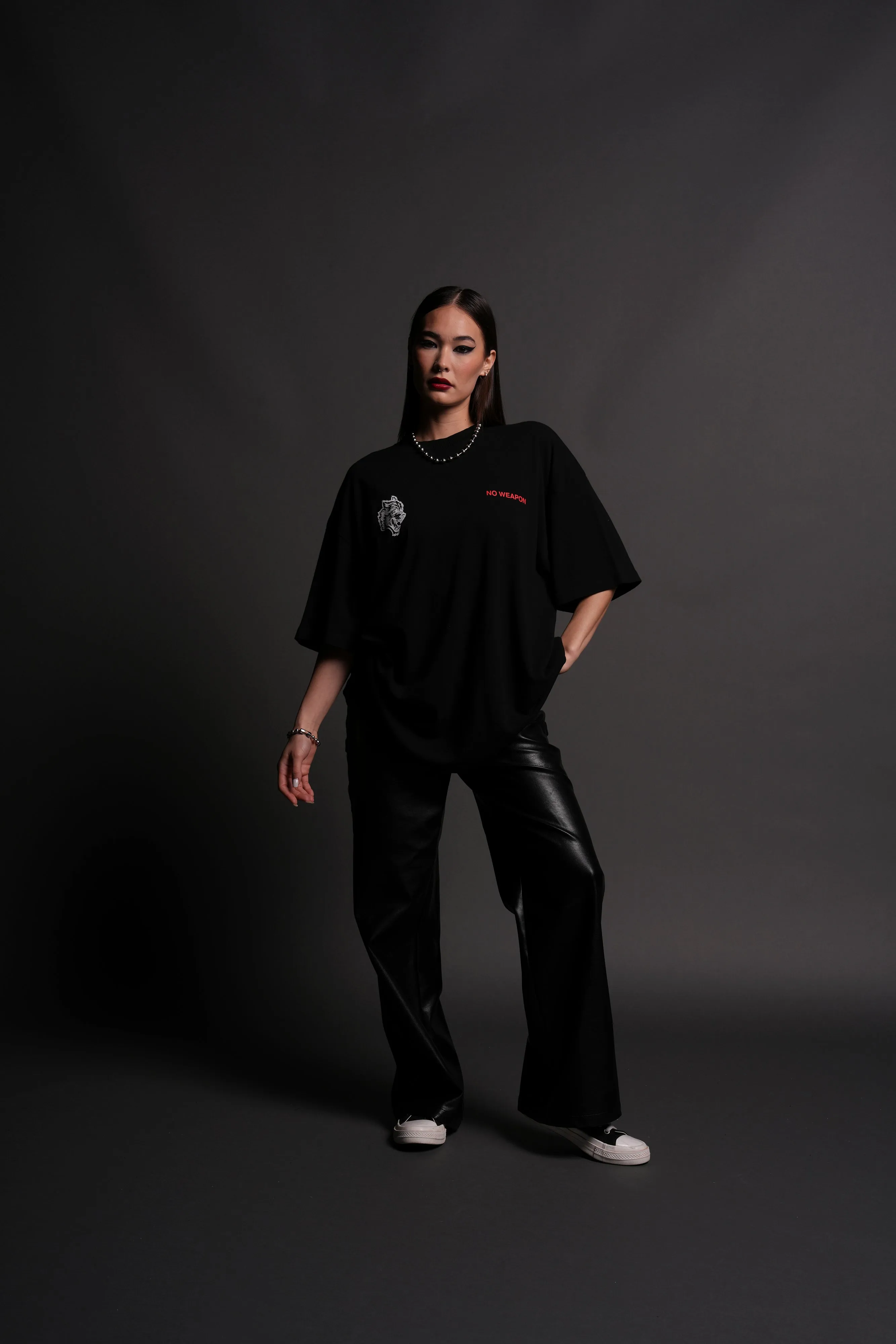 No Weapon Shall Prosper "Premium" Oversized Unisex Tee in Black
