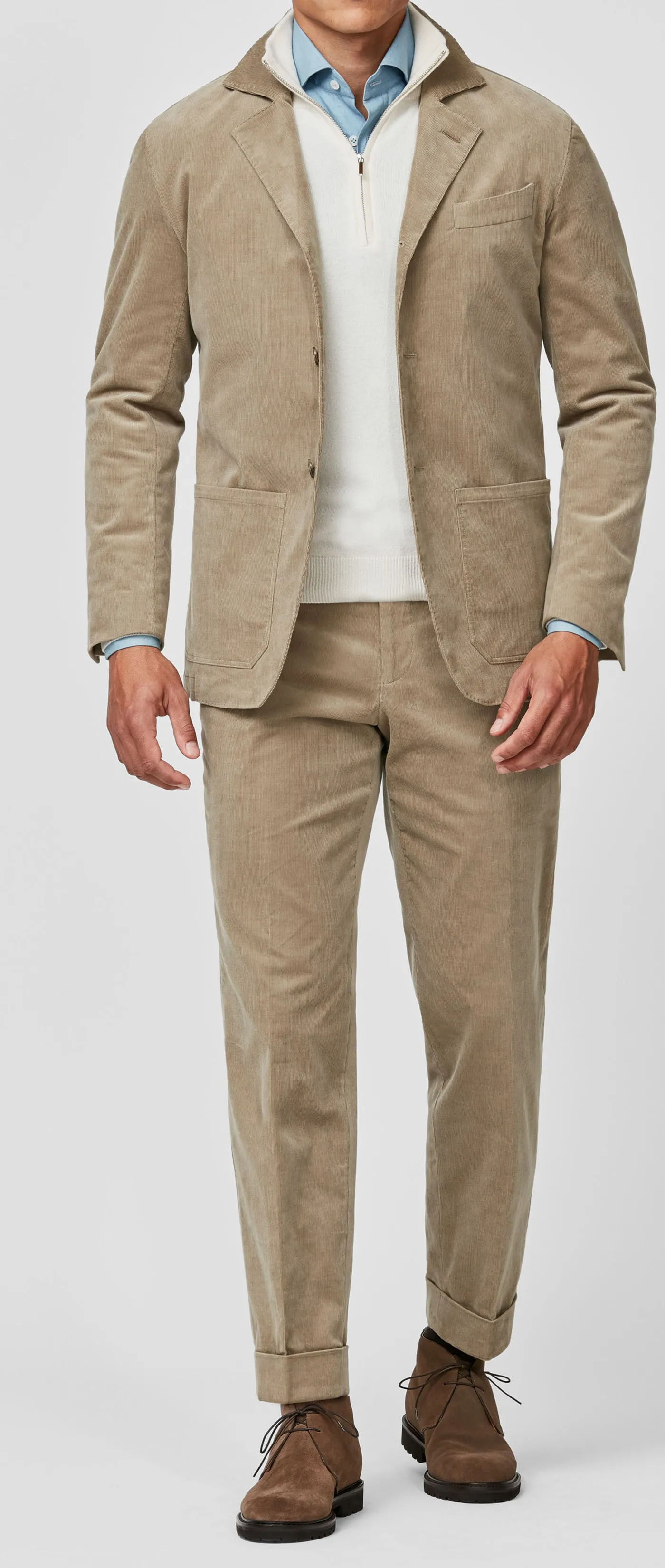 Olimpias Tan Cotton & Lyocell Corduroy Stretch