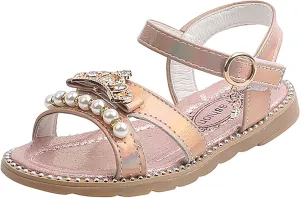 Open Toe Sandals for Toddler Boys, Girls Beach Walking Sandals Summer Flat Dress Sandals Shoes Toddler/Little Kid (Pink, 3-3.5 Years)