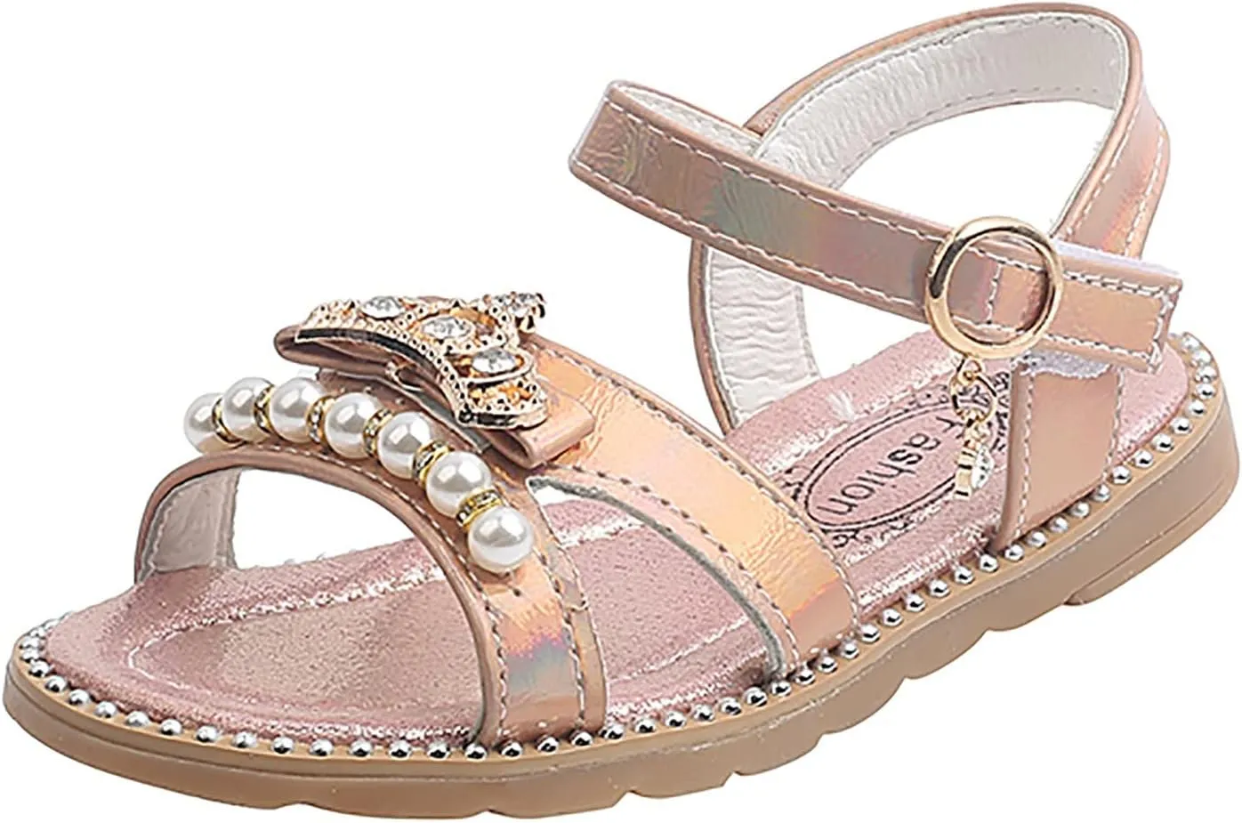 Open Toe Sandals for Toddler Boys, Girls Beach Walking Sandals Summer Flat Dress Sandals Shoes Toddler/Little Kid (Pink, 3-3.5 Years)
