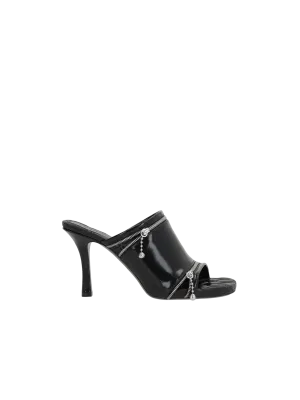 Peep Sandals in Leather