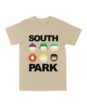 Philcos Mens South Park Heads Logo Short Sleeve T Shirt Sand Beige XL