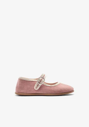 Pink Comfort Canvas Ballerinas