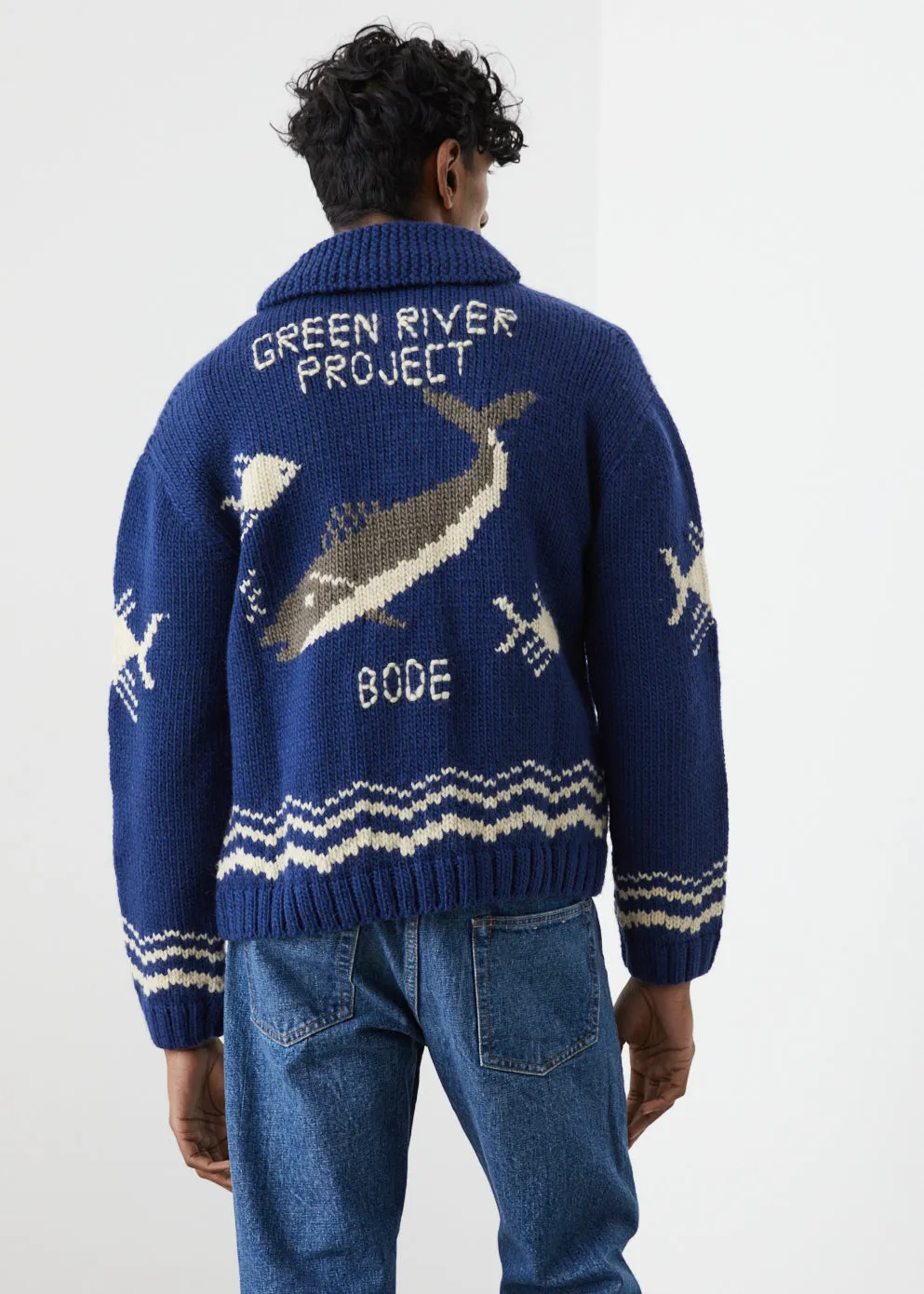 River Fish Cardigan