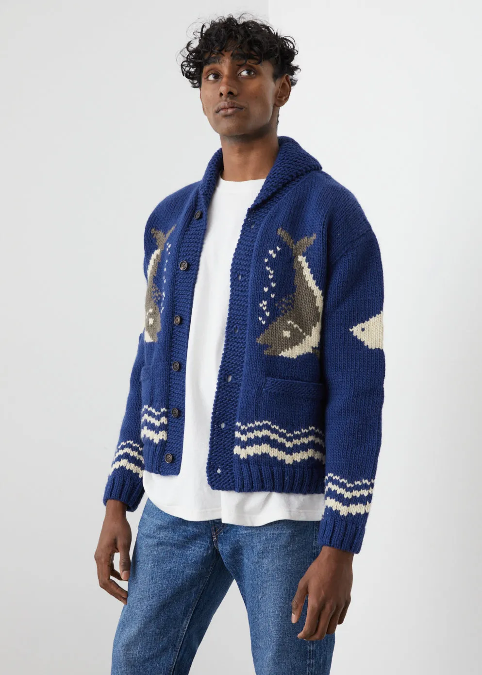 River Fish Cardigan