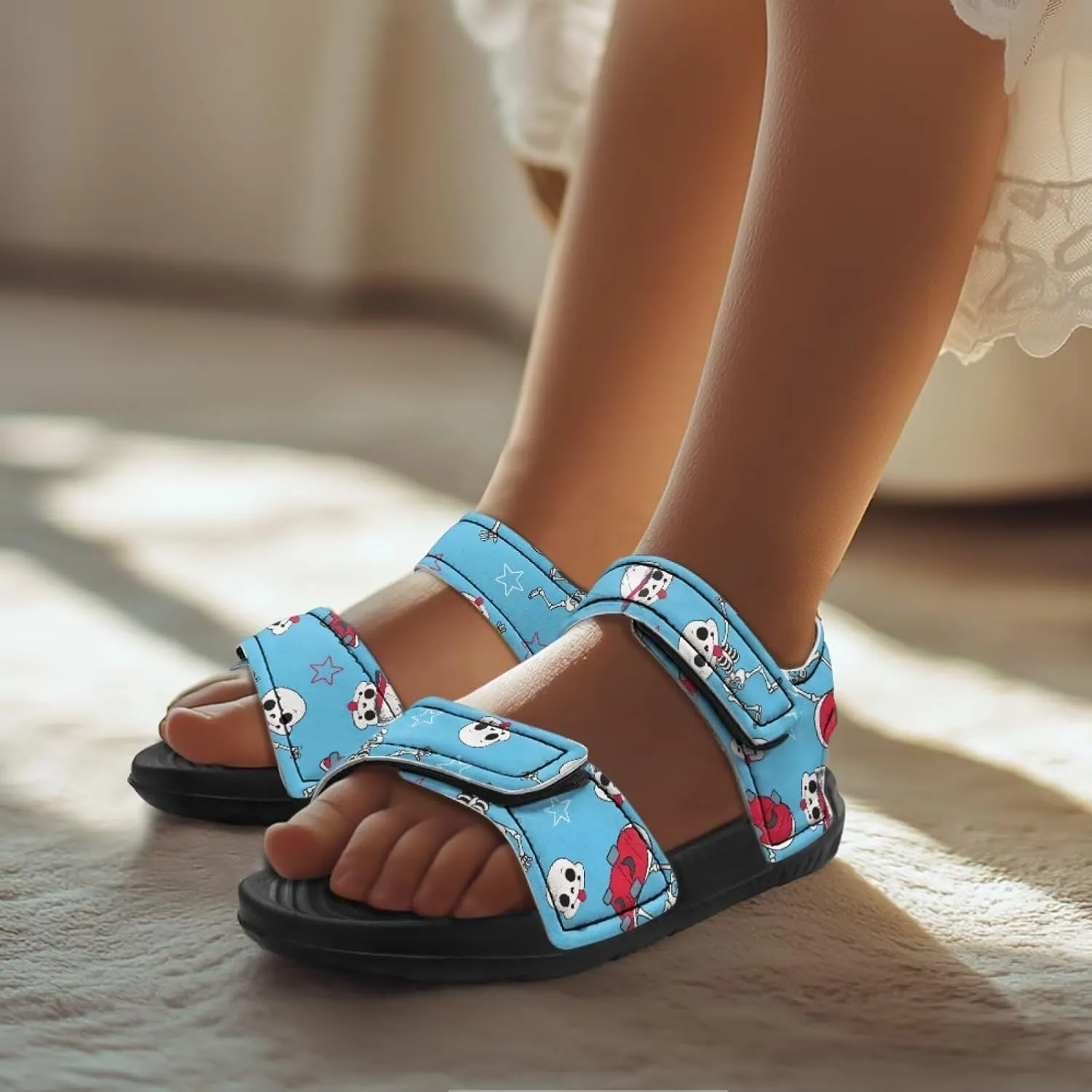 Sandals for Kids Boy Girls Summer Shoes Slide Sandals with Adjustable Strap Toddler Shoes Open Toe Slides