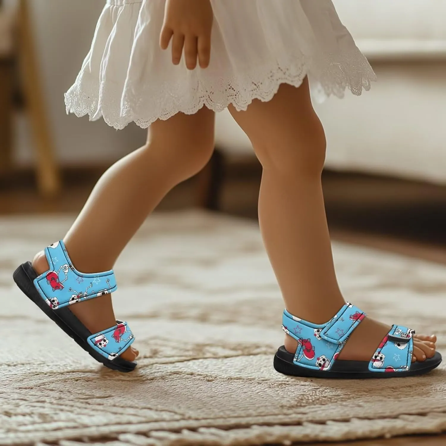 Sandals for Kids Boy Girls Summer Shoes Slide Sandals with Adjustable Strap Toddler Shoes Open Toe Slides
