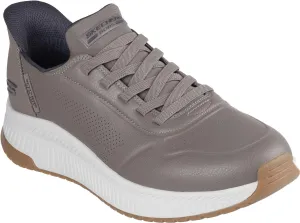 Skechers - Mens Bobs Sport Squad 4 - Direct Step Slip On Shoes, Color Taupe, Size: 11.5 W US
