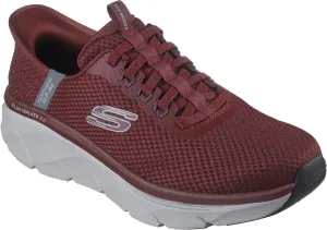 Skechers - Mens D'Lux Walker 2.0 - Taurrel Slip On Shoes, Color Burgundy, Size: 9.5 XW US