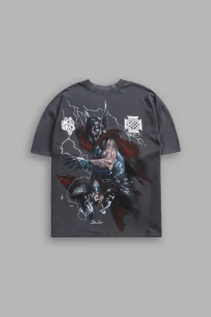 Son Of Odin "Premium" Oversized Tee in Wolf Gray