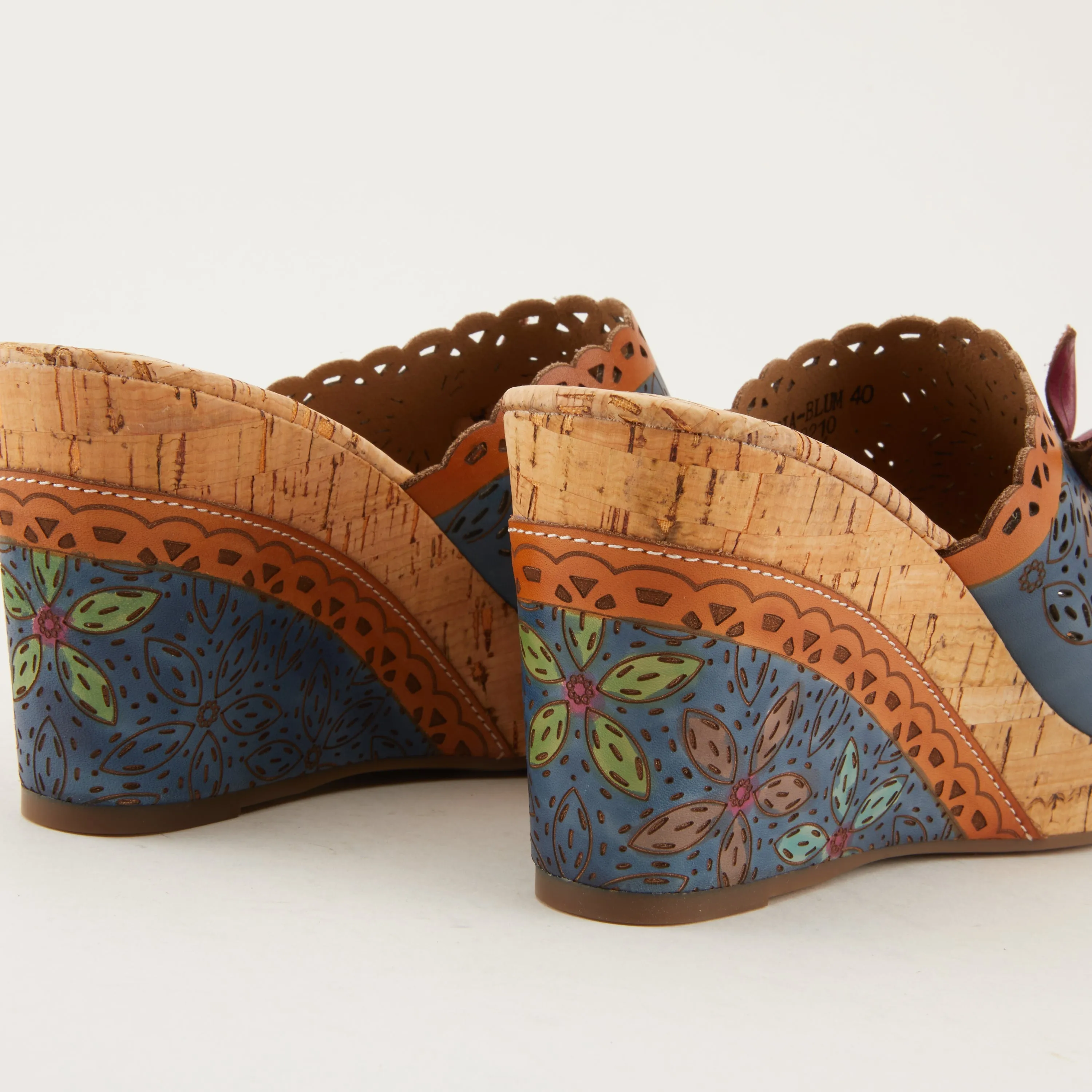 Spring Step Shoes L'Artiste Annamaria Slide Sandals Women's Hand Painted Leather