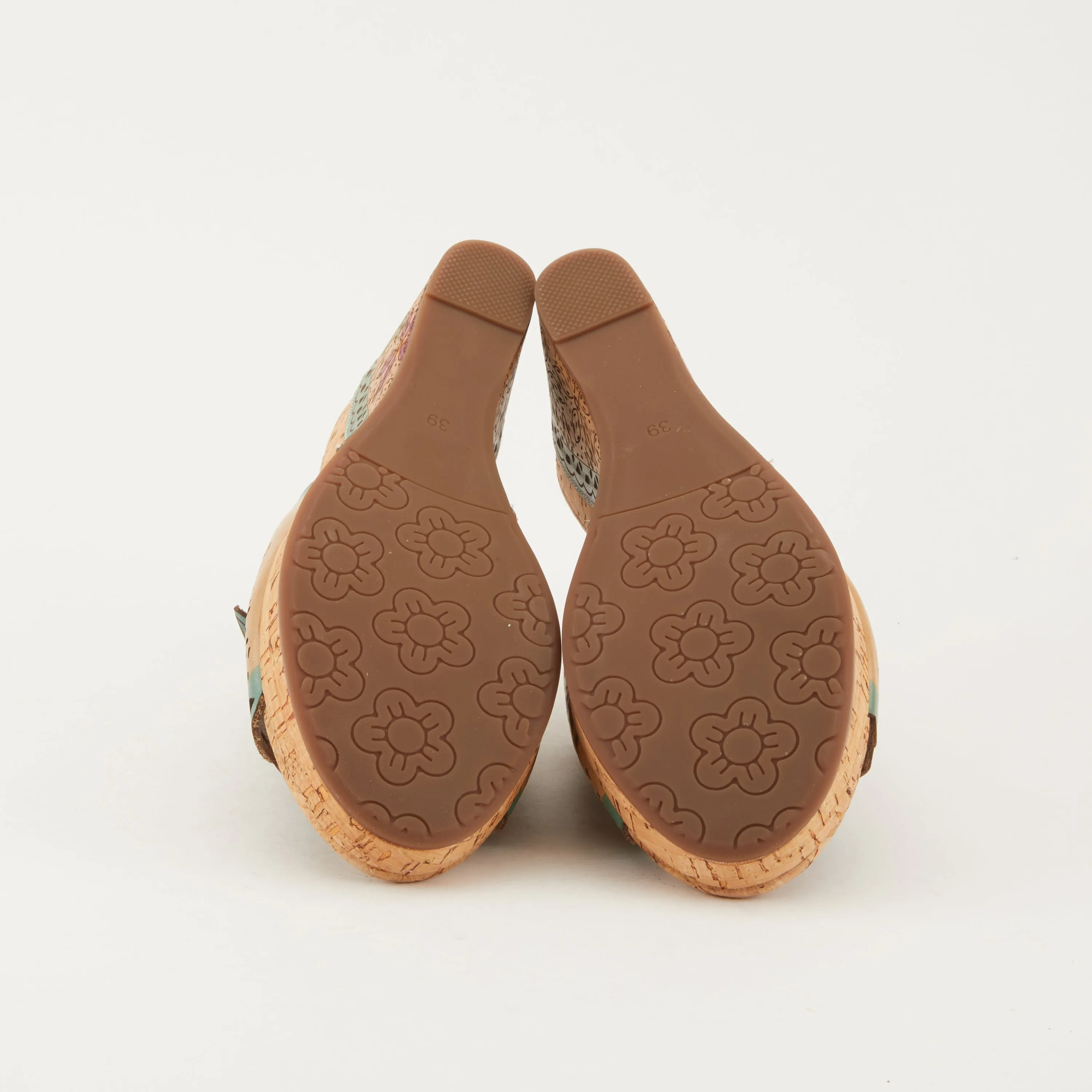 Spring Step Shoes L'Artiste Annamaria Slide Sandals Women's Hand Painted Leather