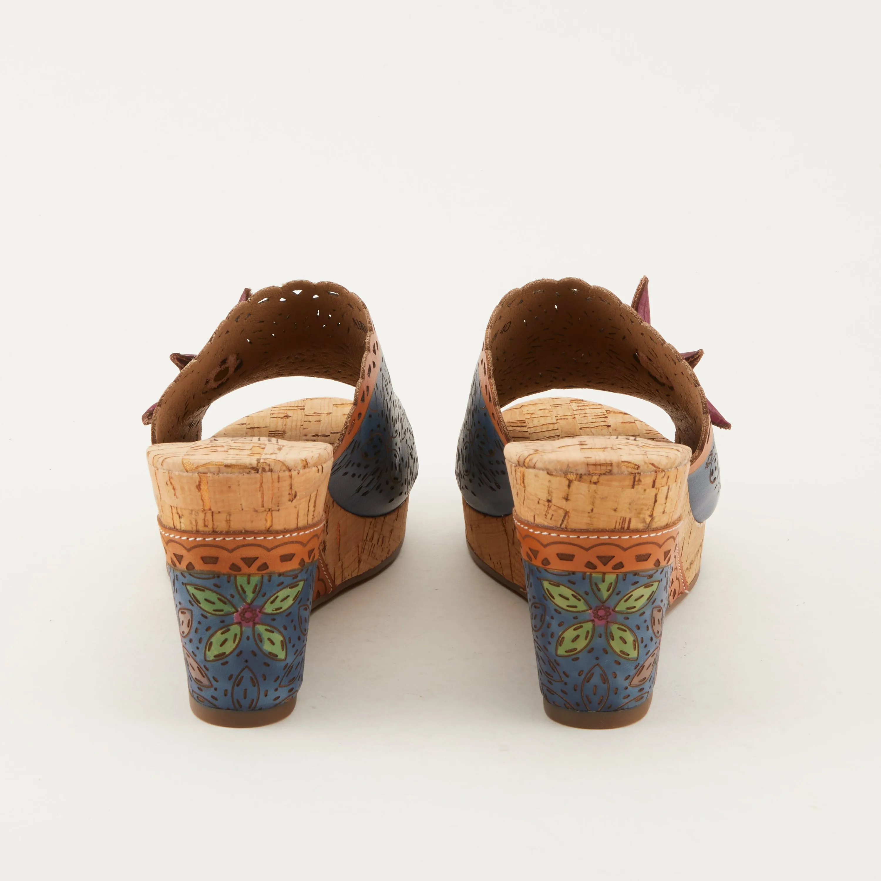 Spring Step Shoes L'Artiste Annamaria Slide Sandals Women's Hand Painted Leather
