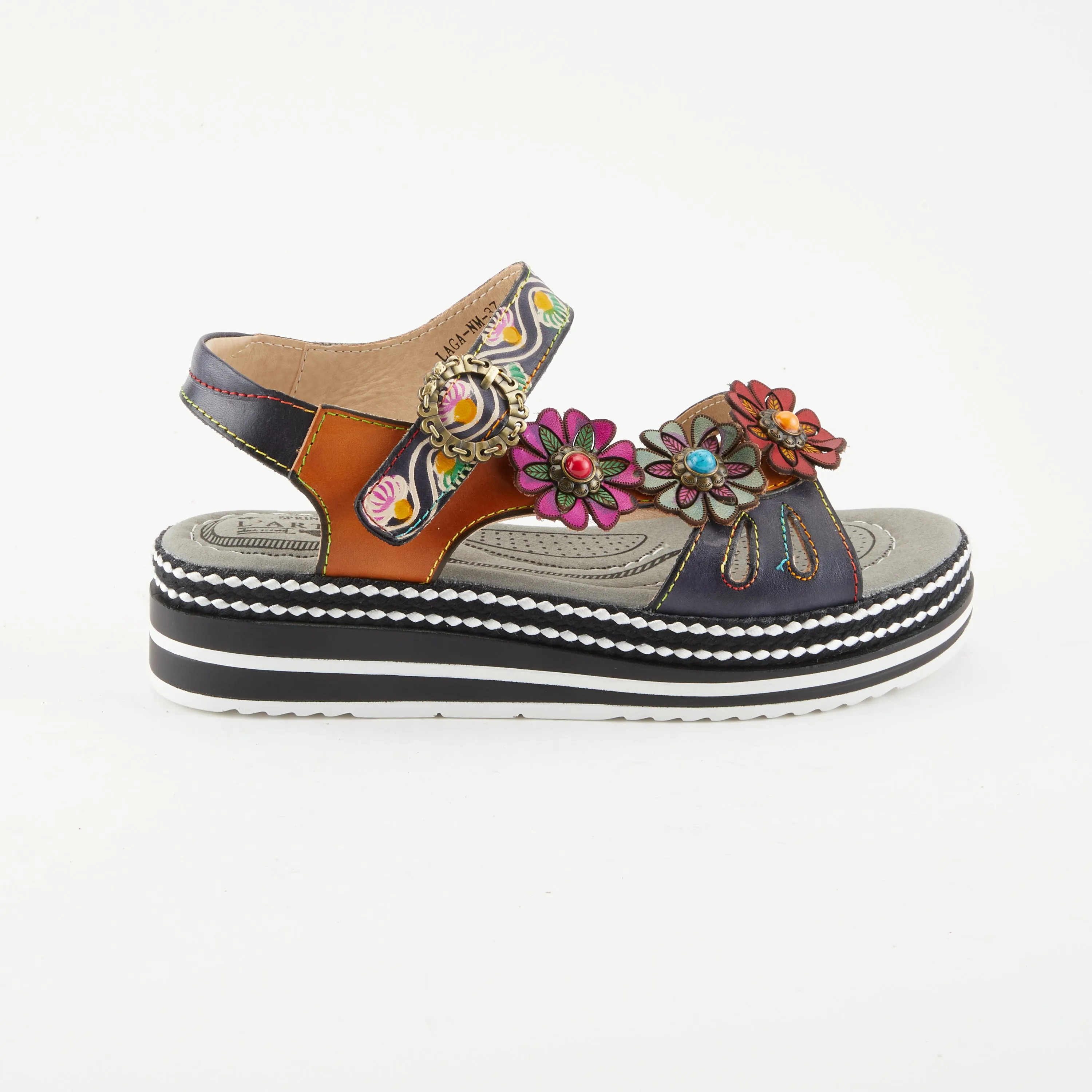 Spring Step Shoes L'Artiste Laga Women’s Multi Color Leather Slingback Sandals