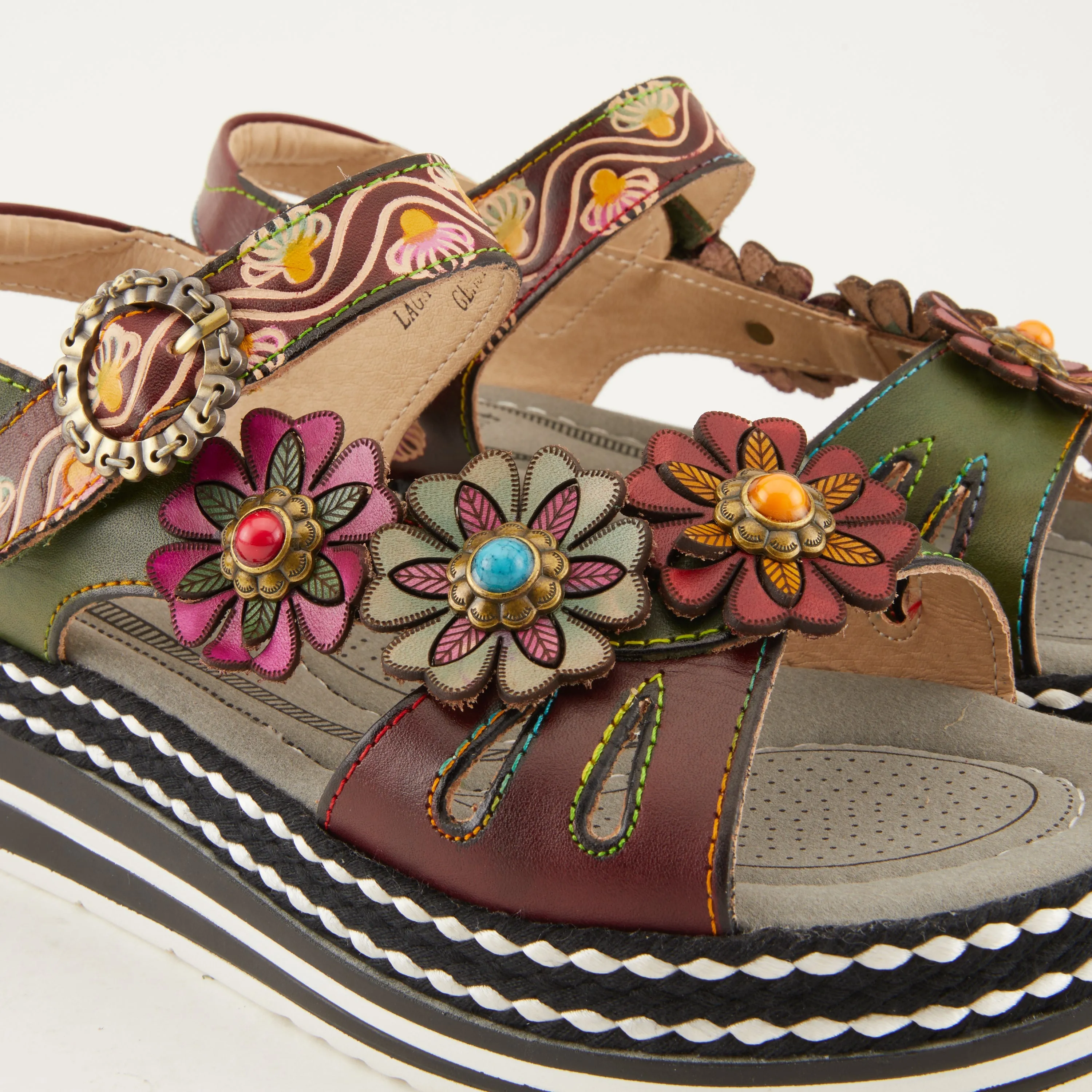 Spring Step Shoes L'Artiste Laga Women’s Multi Color Leather Slingback Sandals