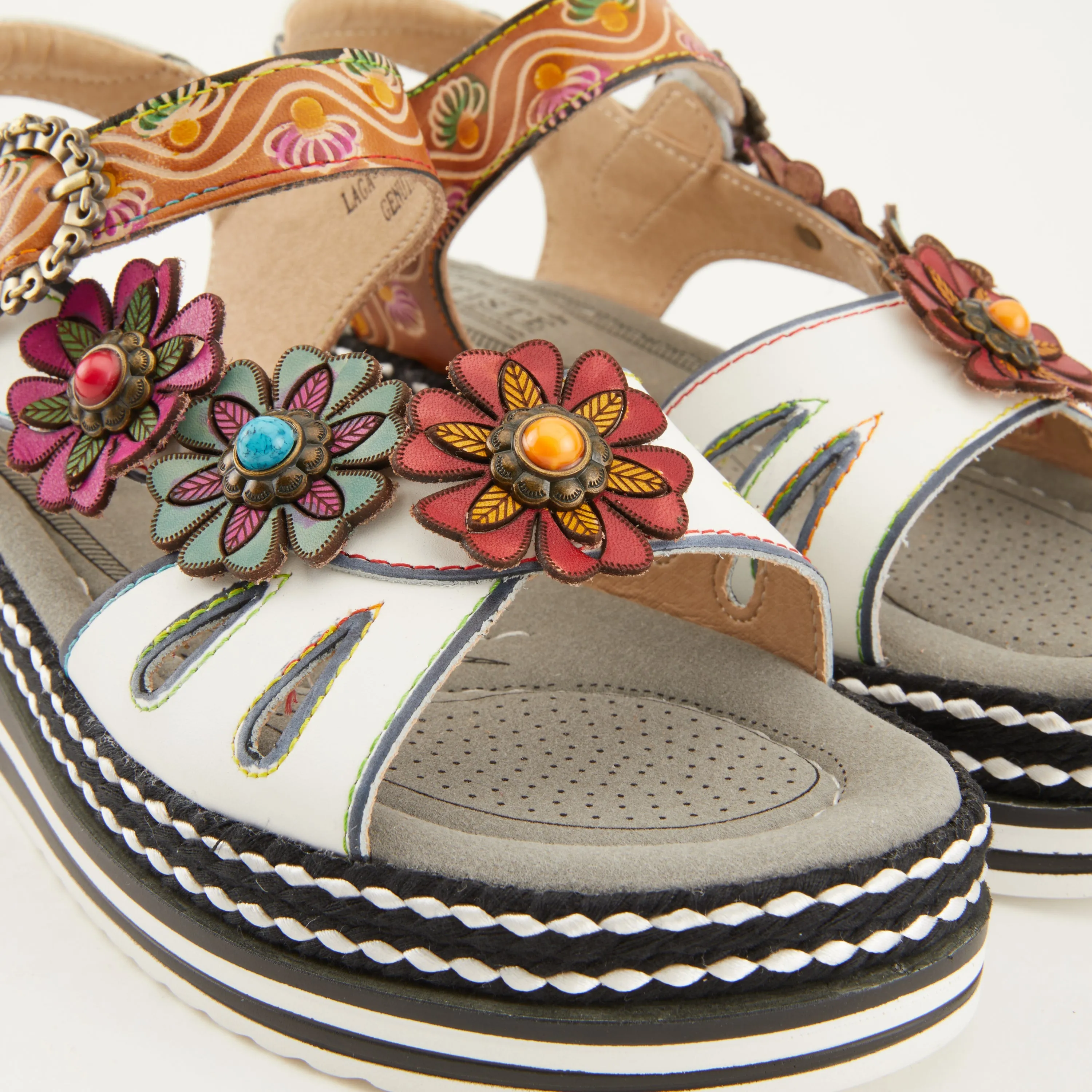 Spring Step Shoes L'Artiste Laga Women’s Multi Color Leather Slingback Sandals