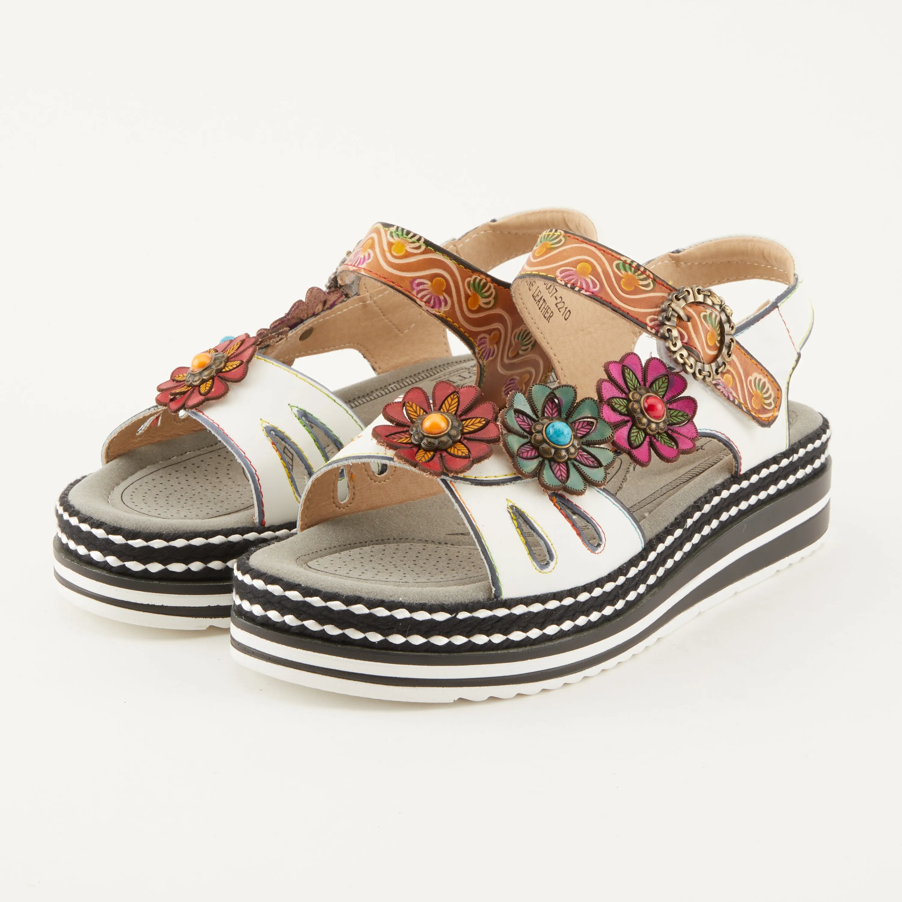 Spring Step Shoes L'Artiste Laga Women’s Multi Color Leather Slingback Sandals
