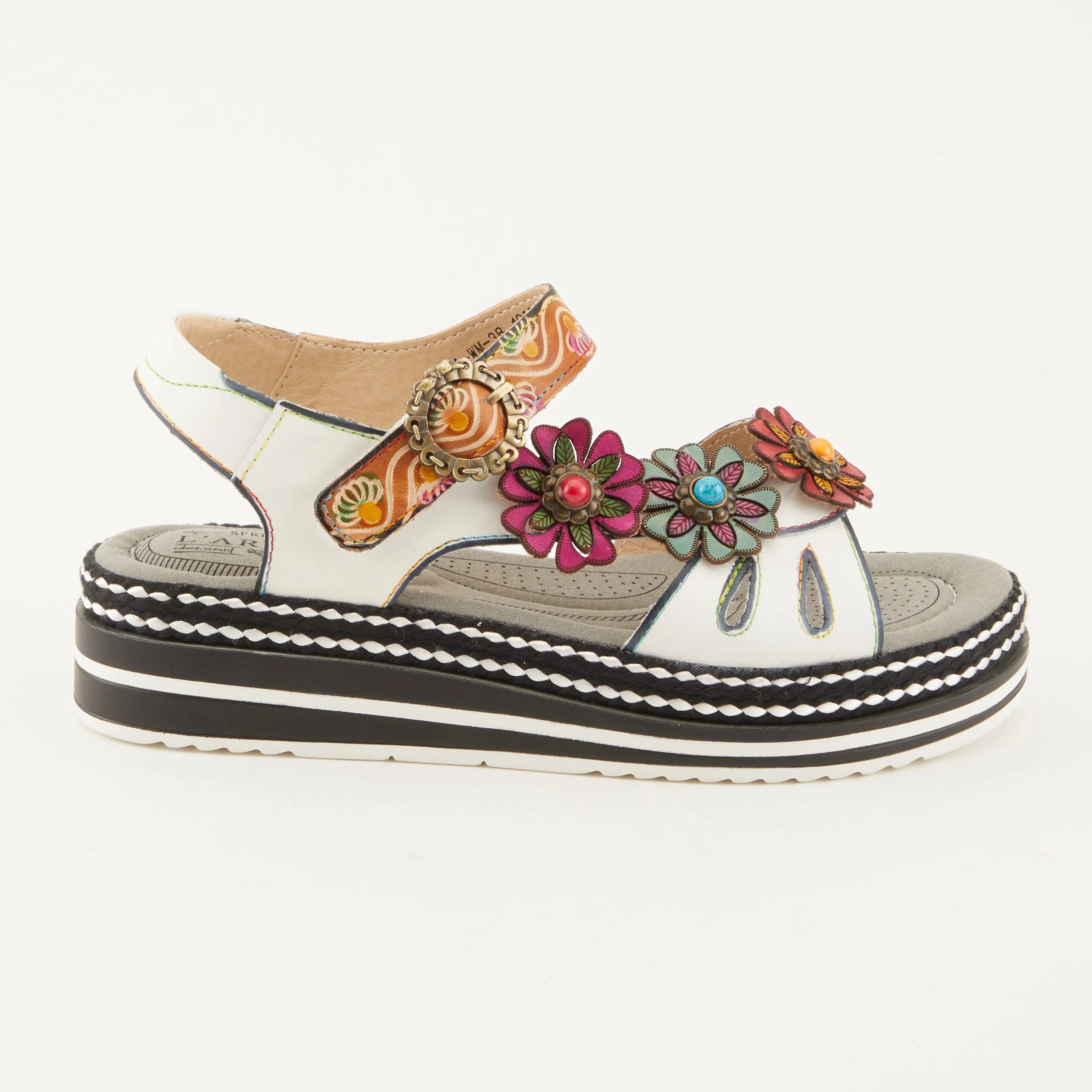 Spring Step Shoes L'Artiste Laga Women’s Multi Color Leather Slingback Sandals