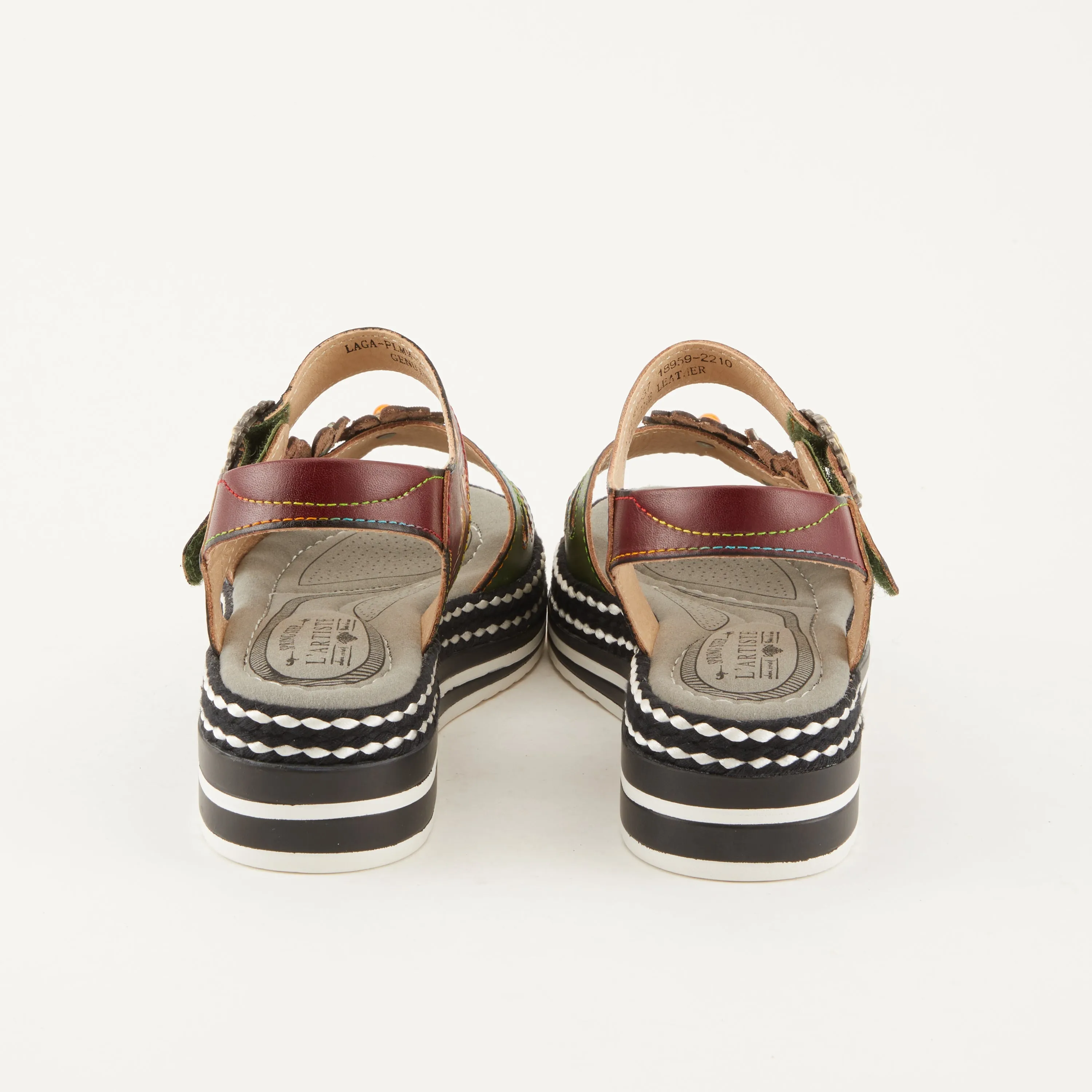 Spring Step Shoes L'Artiste Laga Women’s Multi Color Leather Slingback Sandals