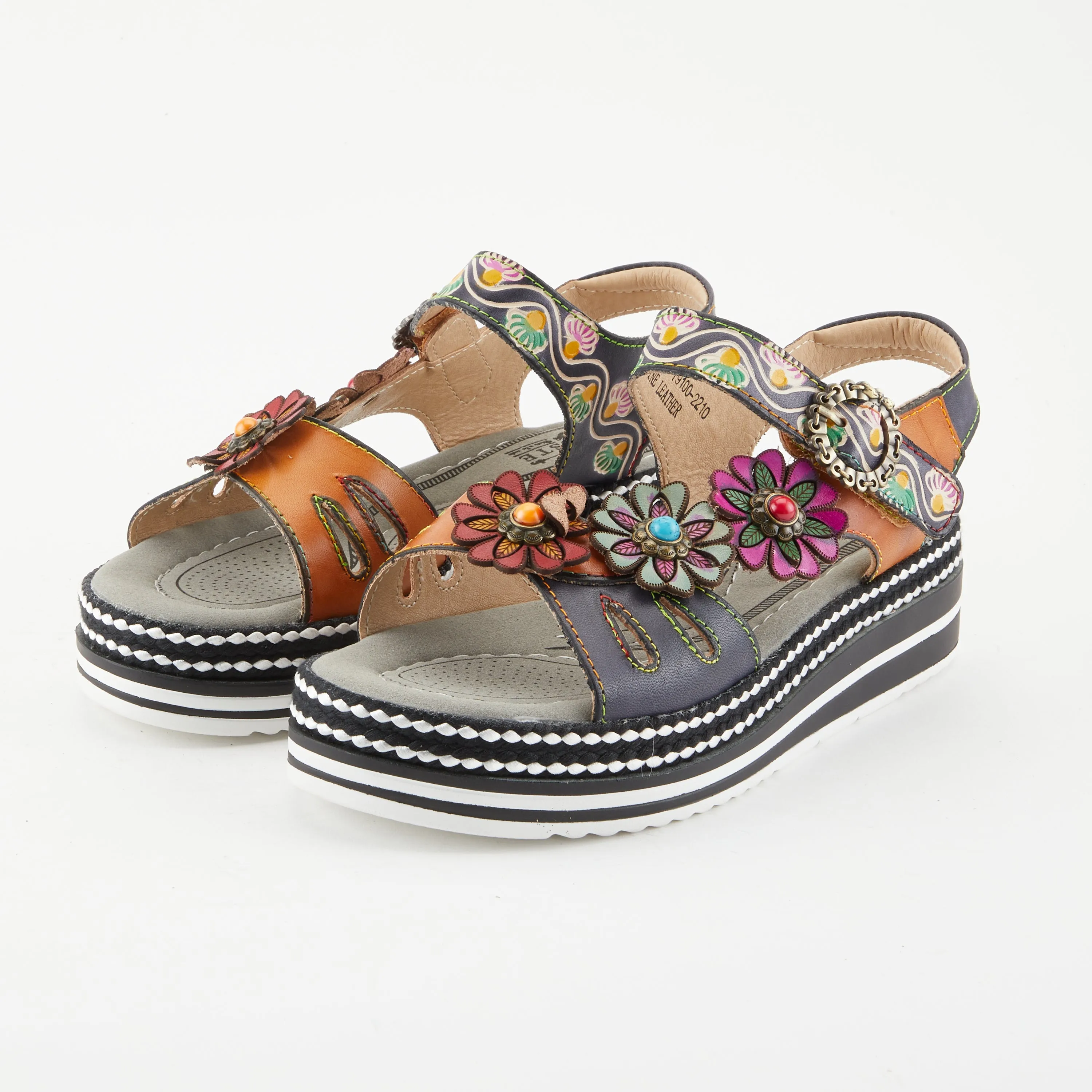 Spring Step Shoes L'Artiste Laga Women’s Multi Color Leather Slingback Sandals