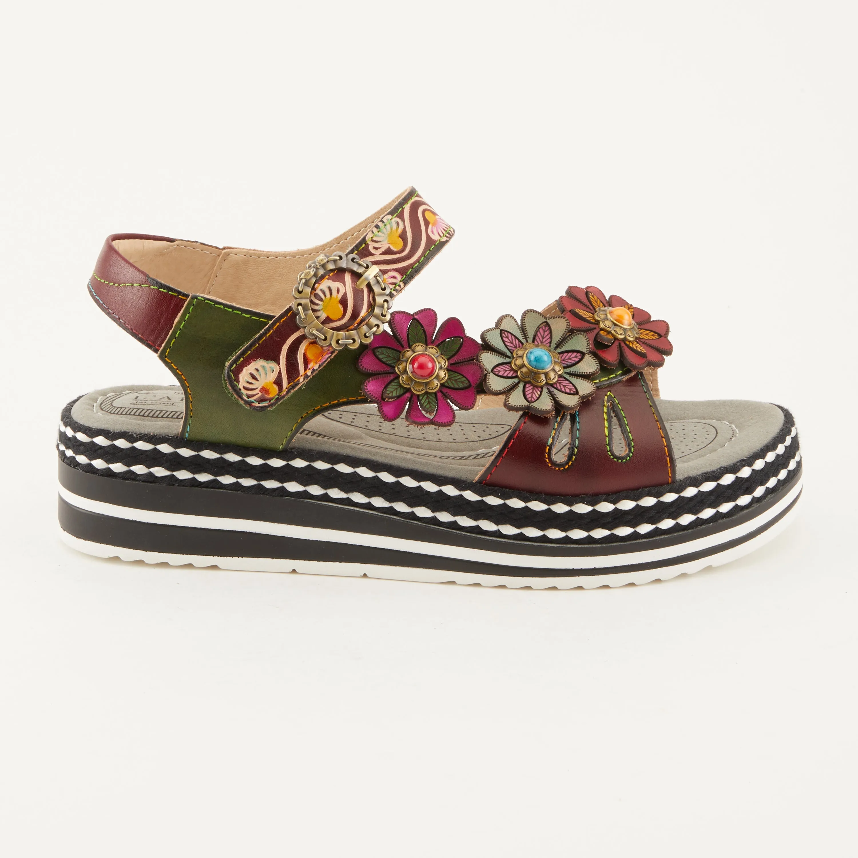 Spring Step Shoes L'Artiste Laga Women’s Multi Color Leather Slingback Sandals