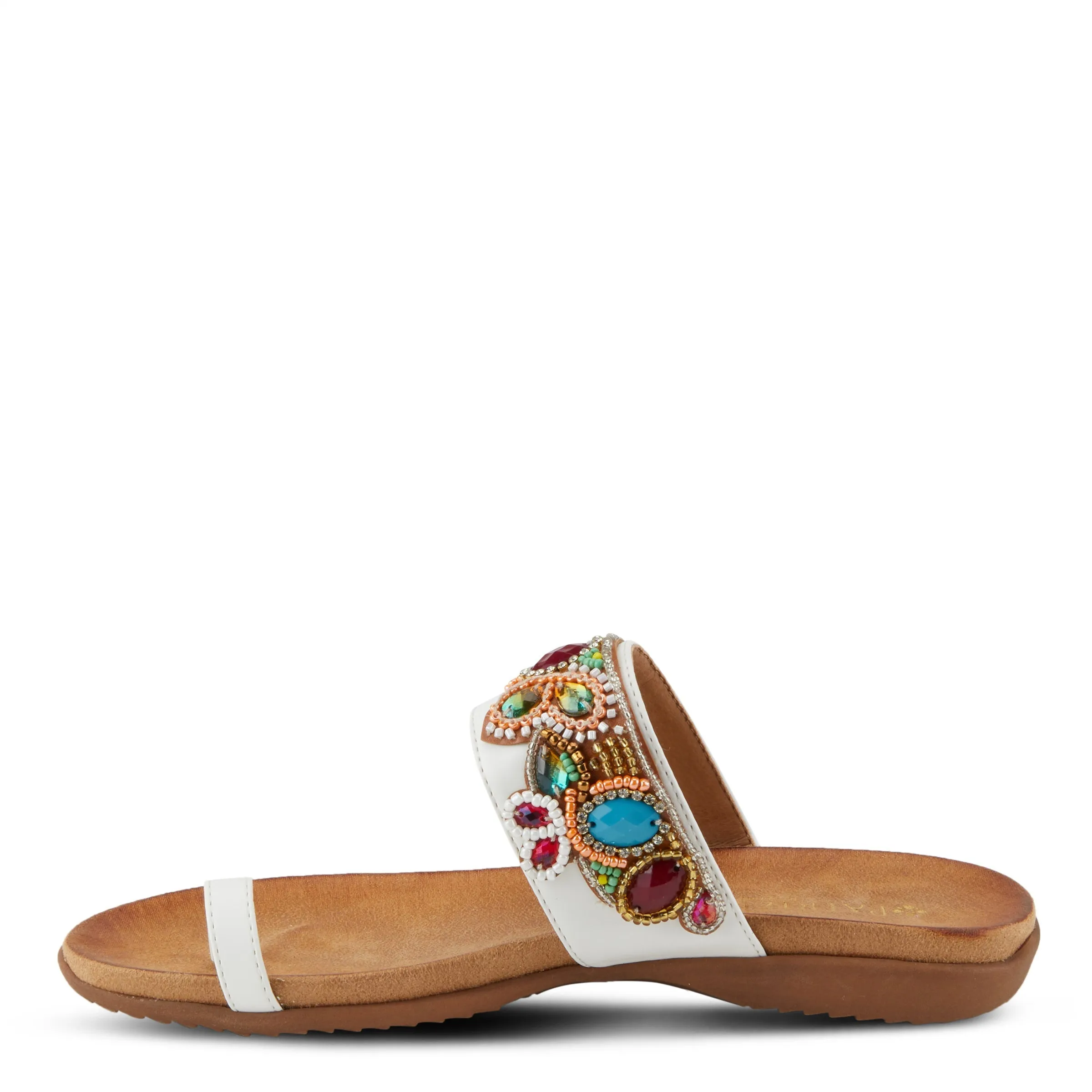 Spring Step Shoes  Patrizia Amalfi Sandals Women’s Multicolored Beaded Slide