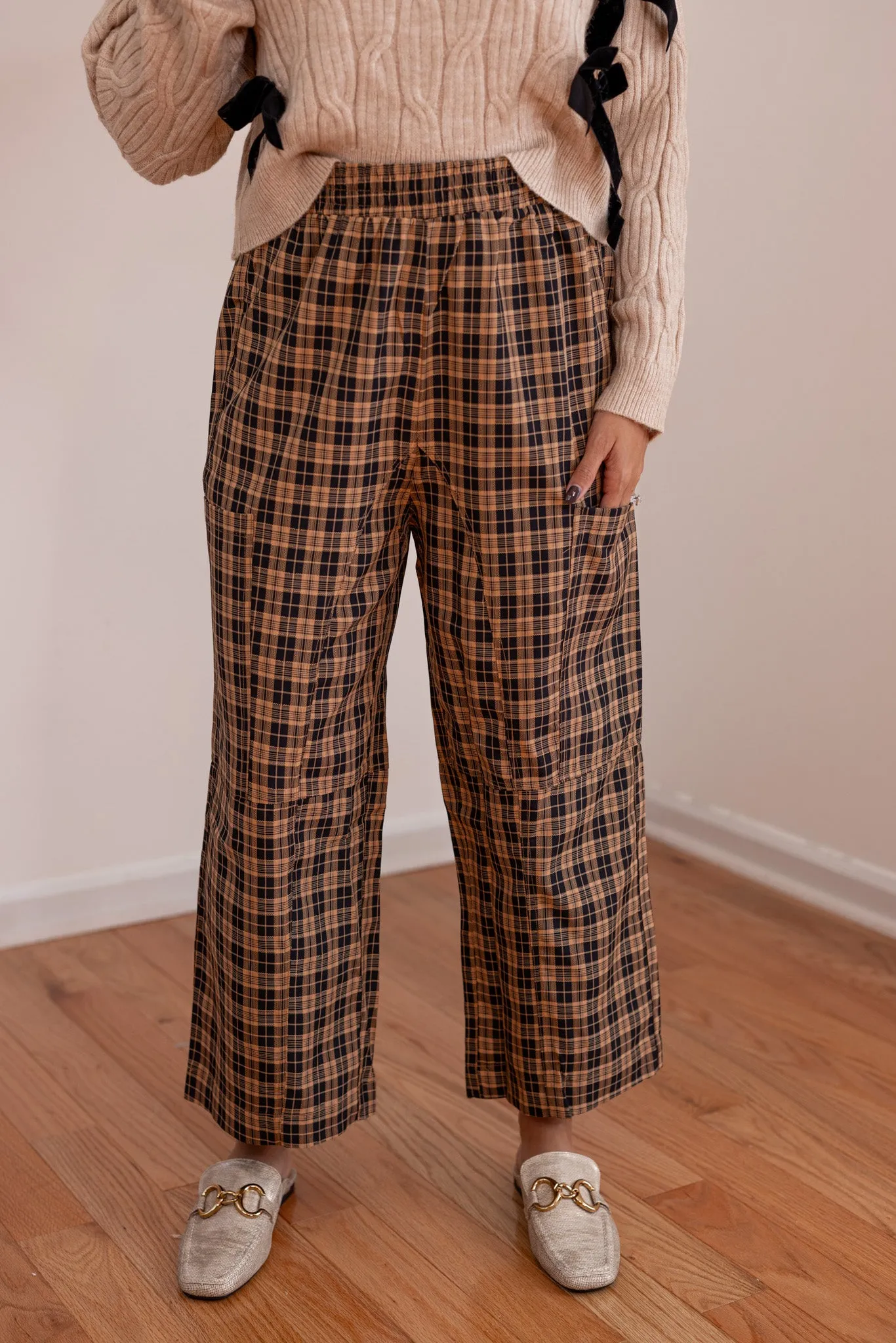 Sweet Treat Black Plaid Pants