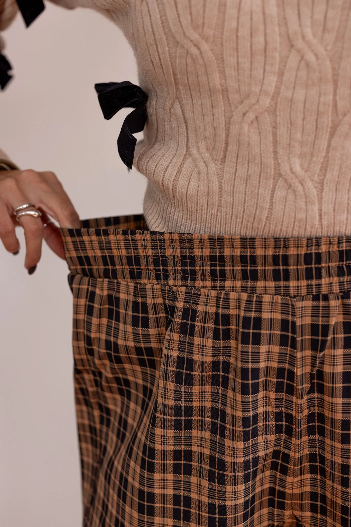Sweet Treat Black Plaid Pants
