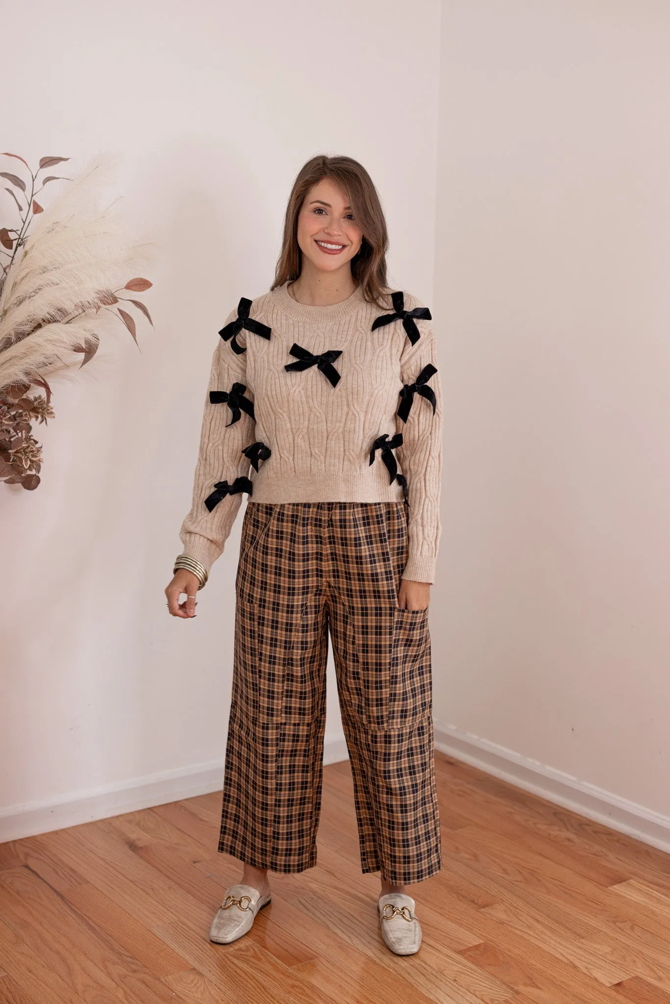 Sweet Treat Black Plaid Pants