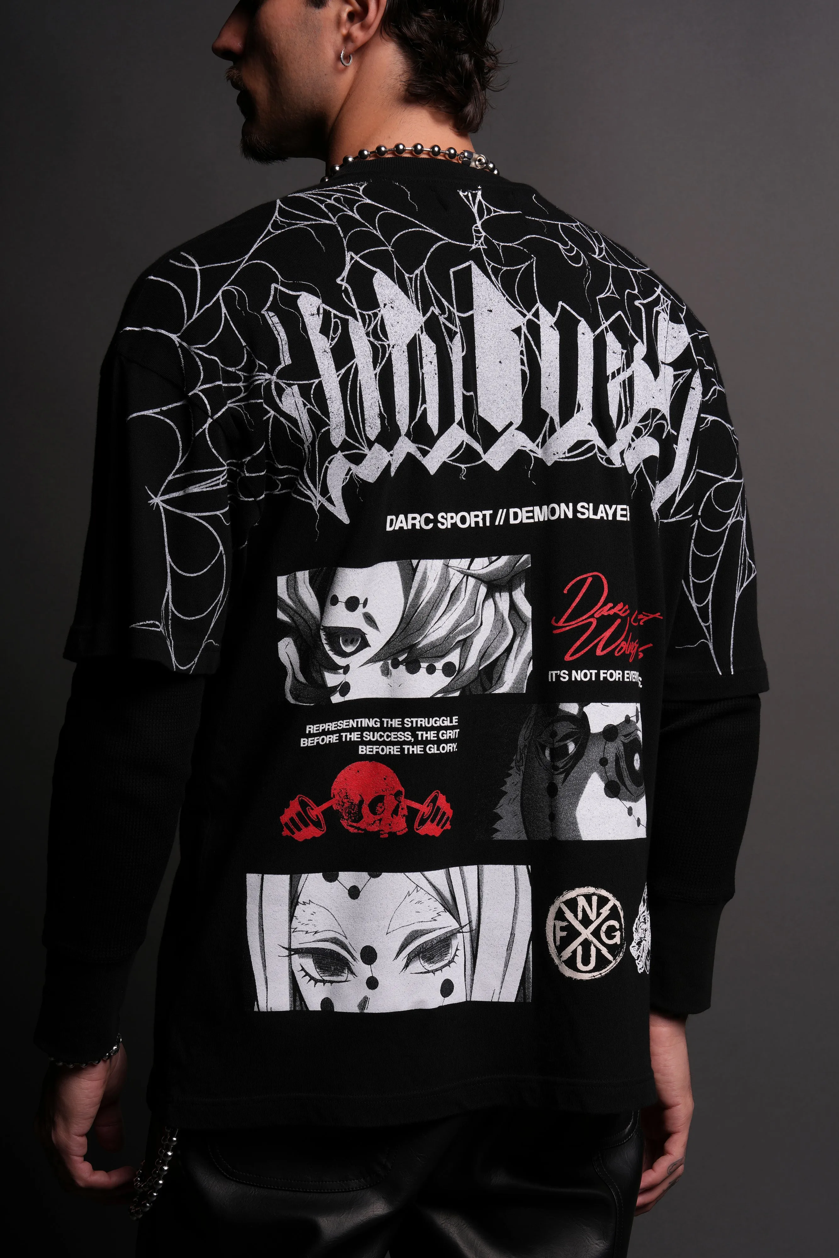 The Spider Family "Premium" Oversized Tee in Black