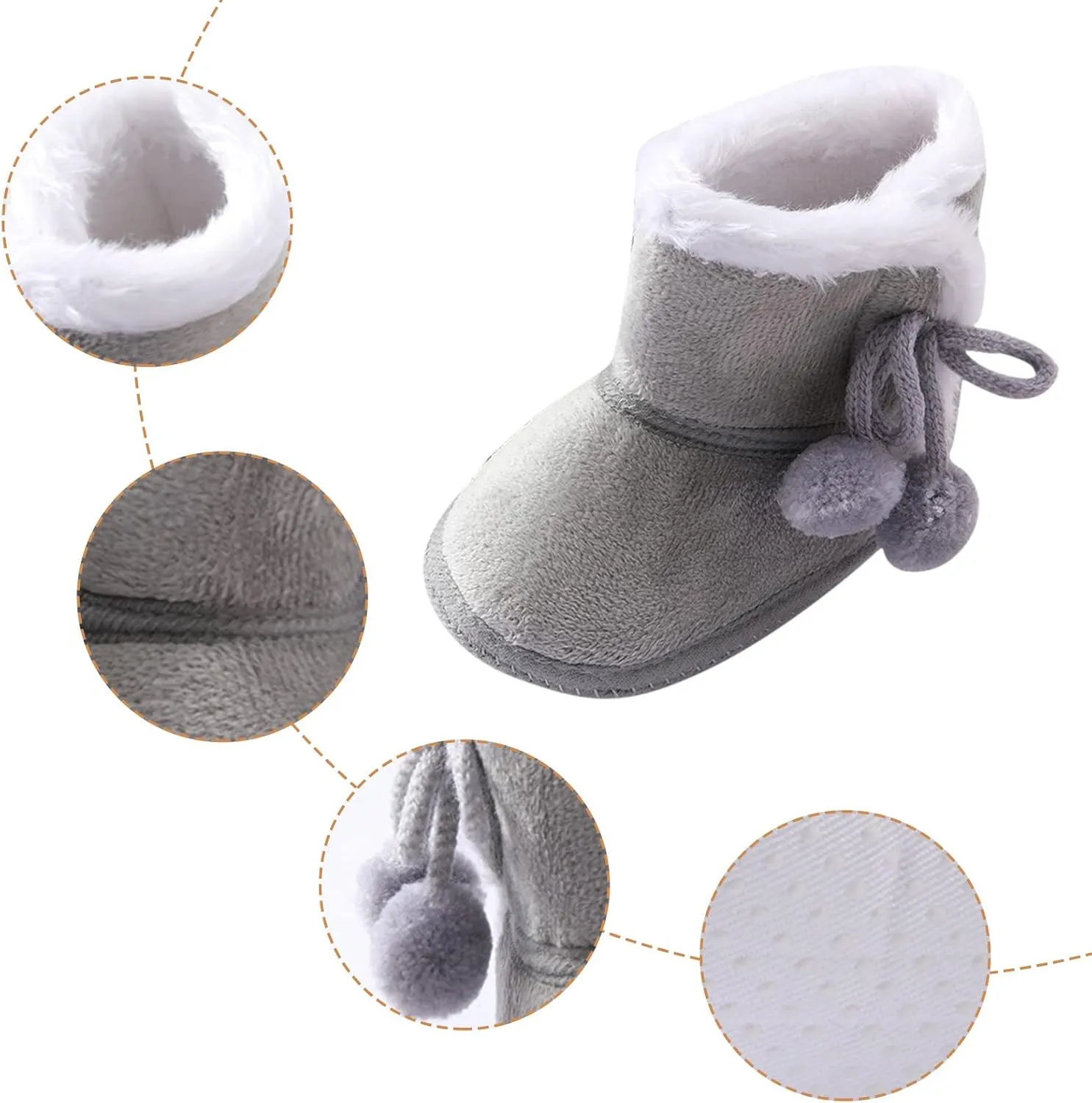 Toddler Boots Snow Soft Infant Warming Shoes Booties Baby Boys Girls Baby Shoes Size 6 Toddler Sneakers
