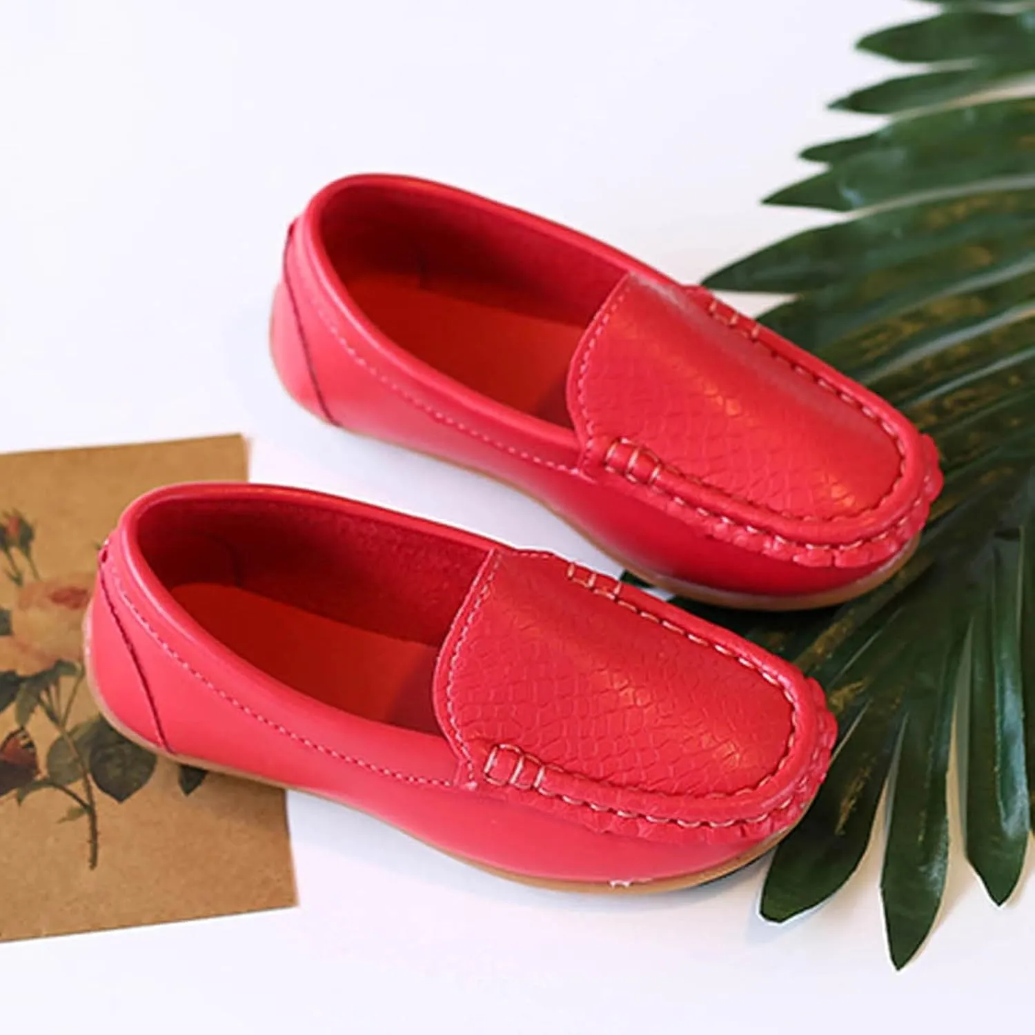Toddler Boys Dress Shoes Kids Little Girls Flat Shoes School Shoes Solid Soft Slip On Comfy Oxford Casual Loafers