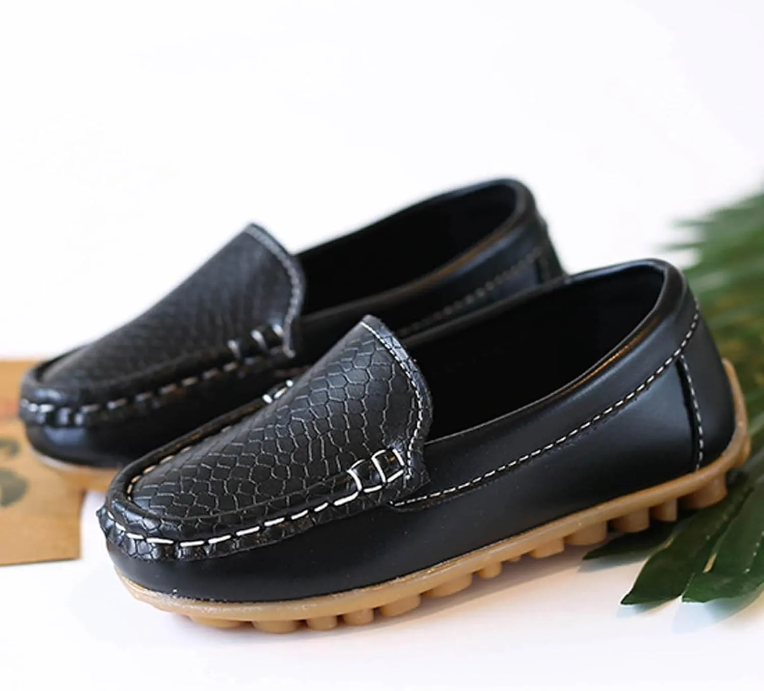 Toddler Boys Dress Shoes Kids Little Girls Flat Shoes School Shoes Solid Soft Slip On Comfy Oxford Casual Loafers