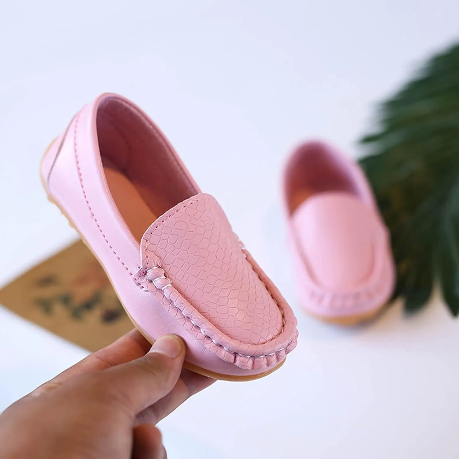 Toddler Boys Dress Shoes Kids Little Girls Flat Shoes School Shoes Solid Soft Slip On Comfy Oxford Casual Loafers