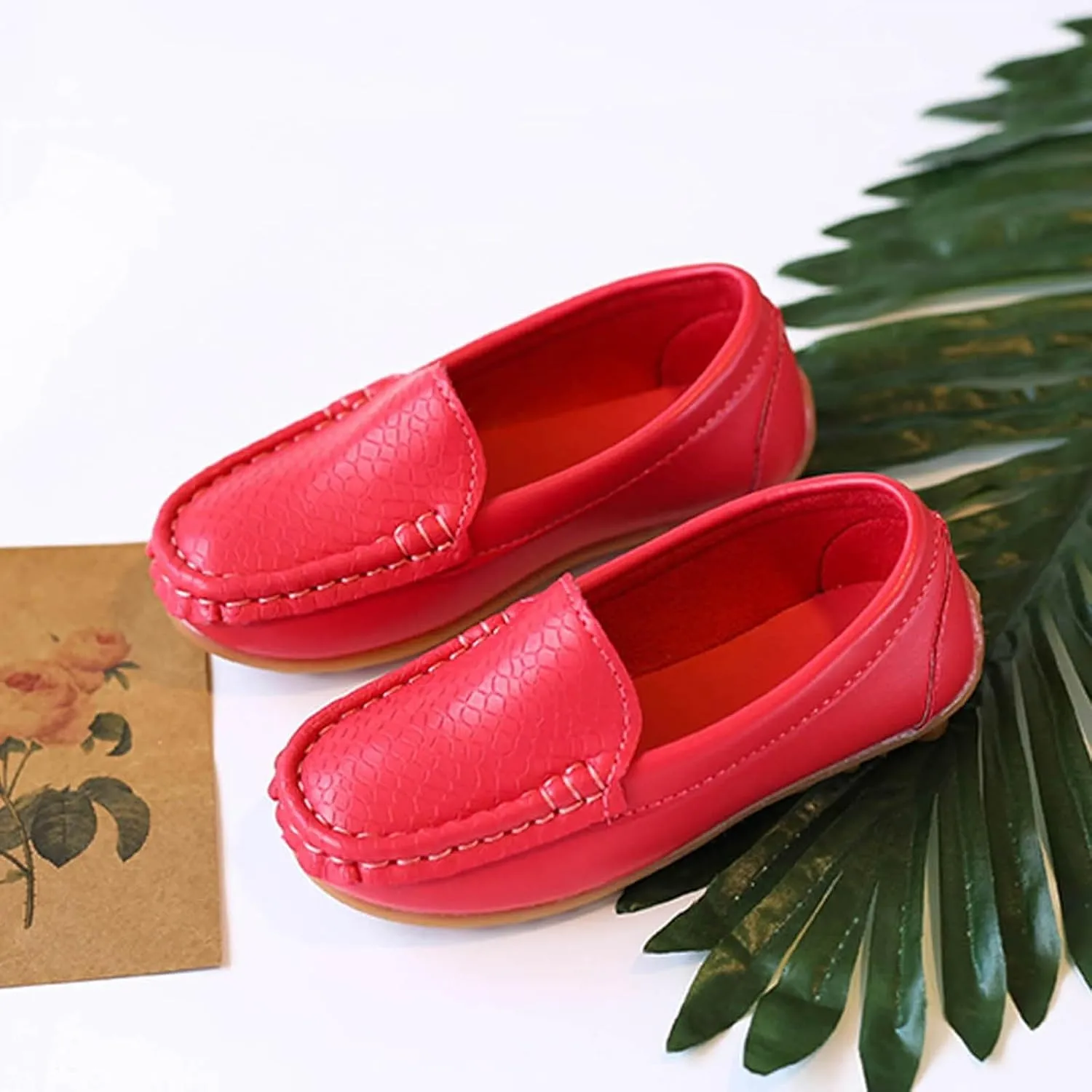Toddler Boys Dress Shoes Kids Little Girls Flat Shoes School Shoes Solid Soft Slip On Comfy Oxford Casual Loafers