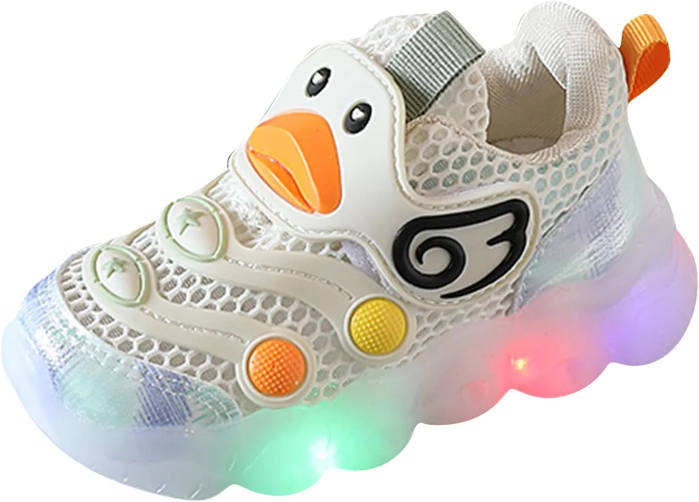 Toddler Girls Boys Light Up Sports Shoes Flashing Sneakers Lightweight Mesh Breathable Slip On Toddler Shoes