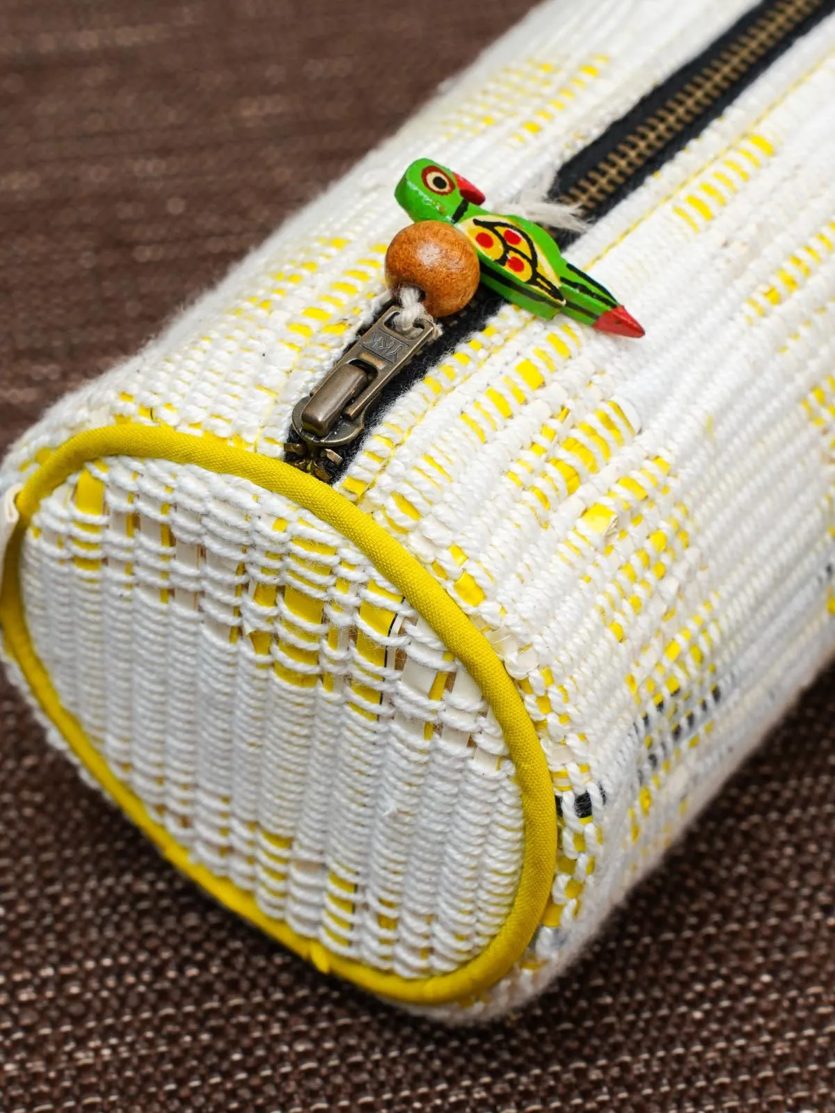 Upcycled Multipurpose Zip Pouch Yellow