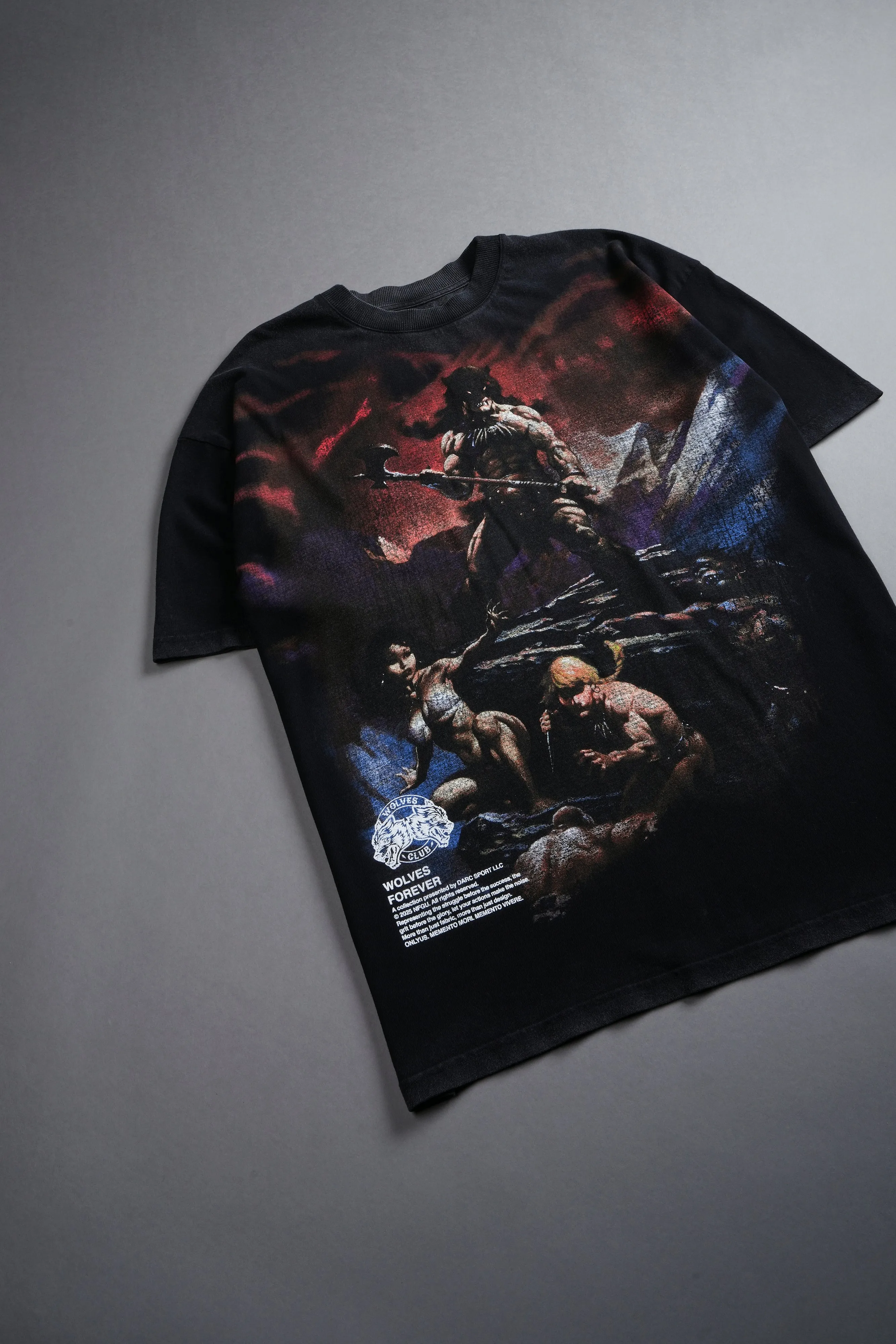 Victory Or Valhalla "Premium" Oversized Tee in Black