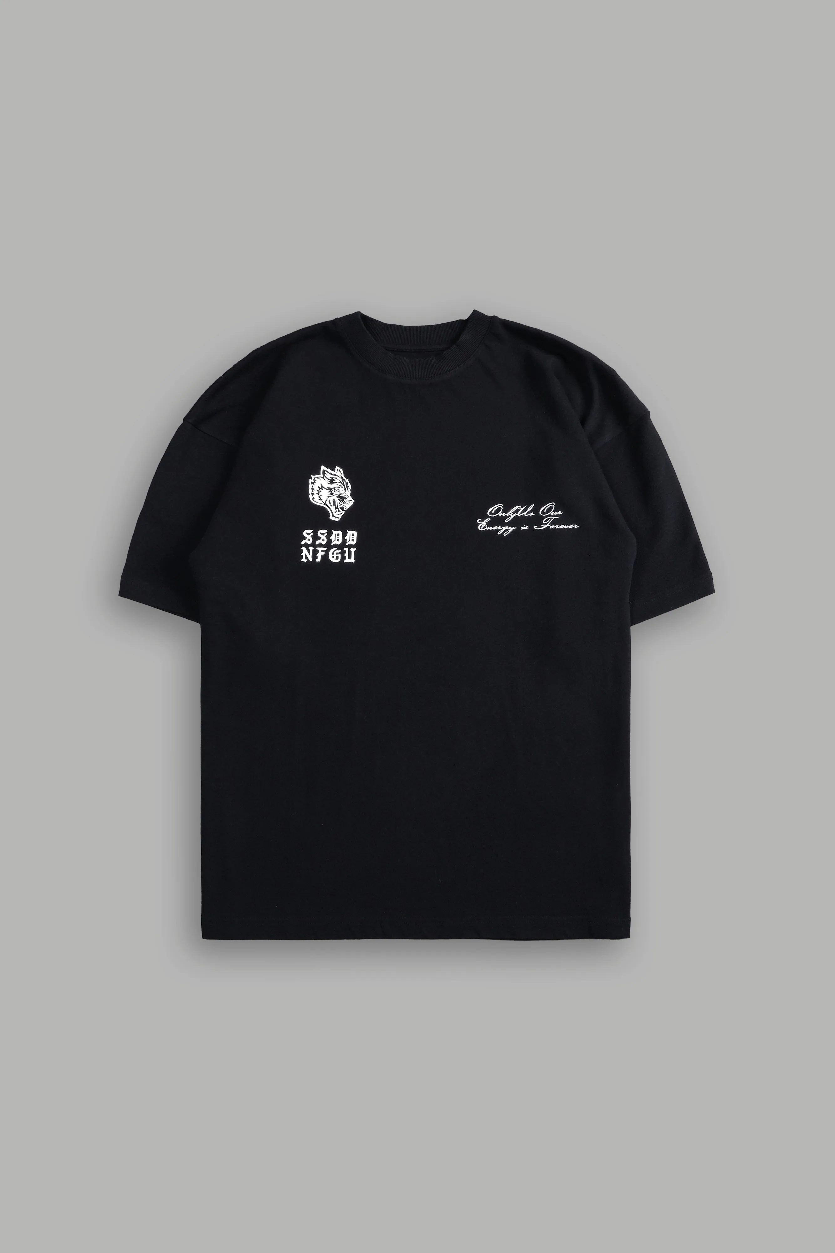 Wolf Iron V2 "Premium" Oversized Tee in Black