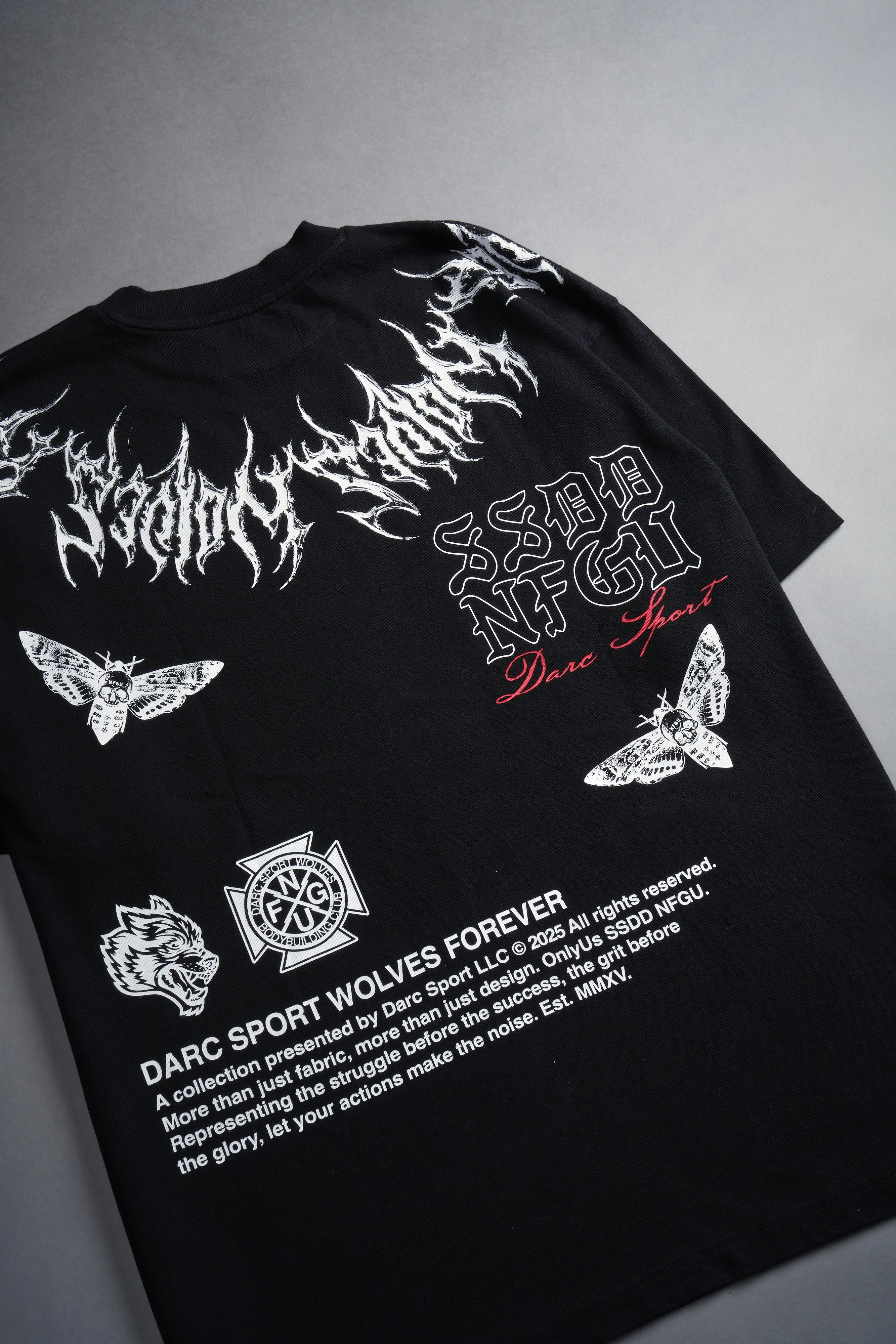 Wolf Iron V2 "Premium" Oversized Tee in Black