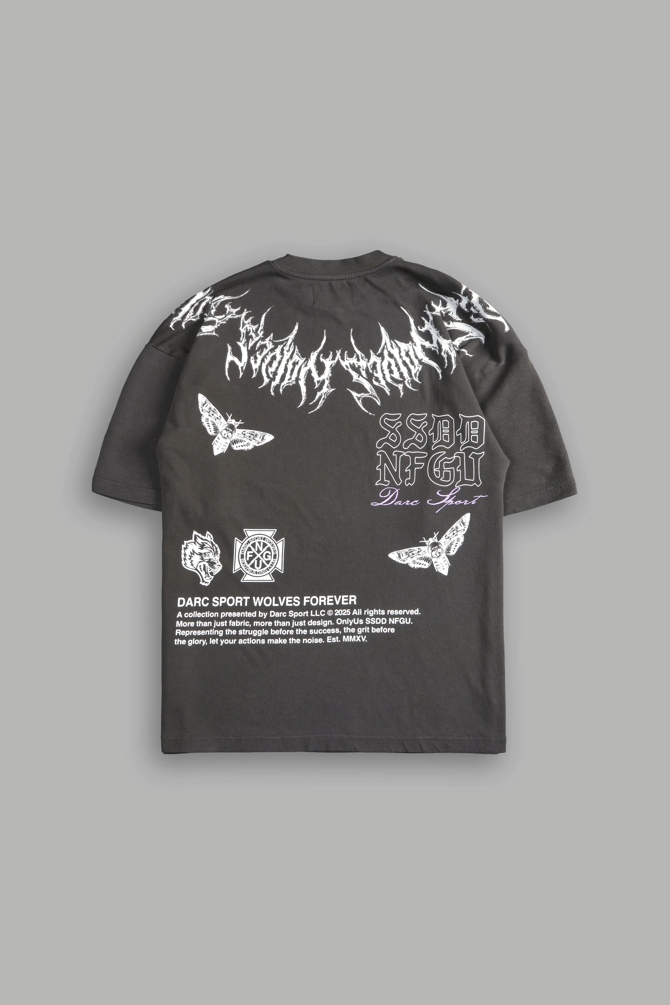 Wolf Iron V2 "Premium" Oversized Tee in Wolf Gray