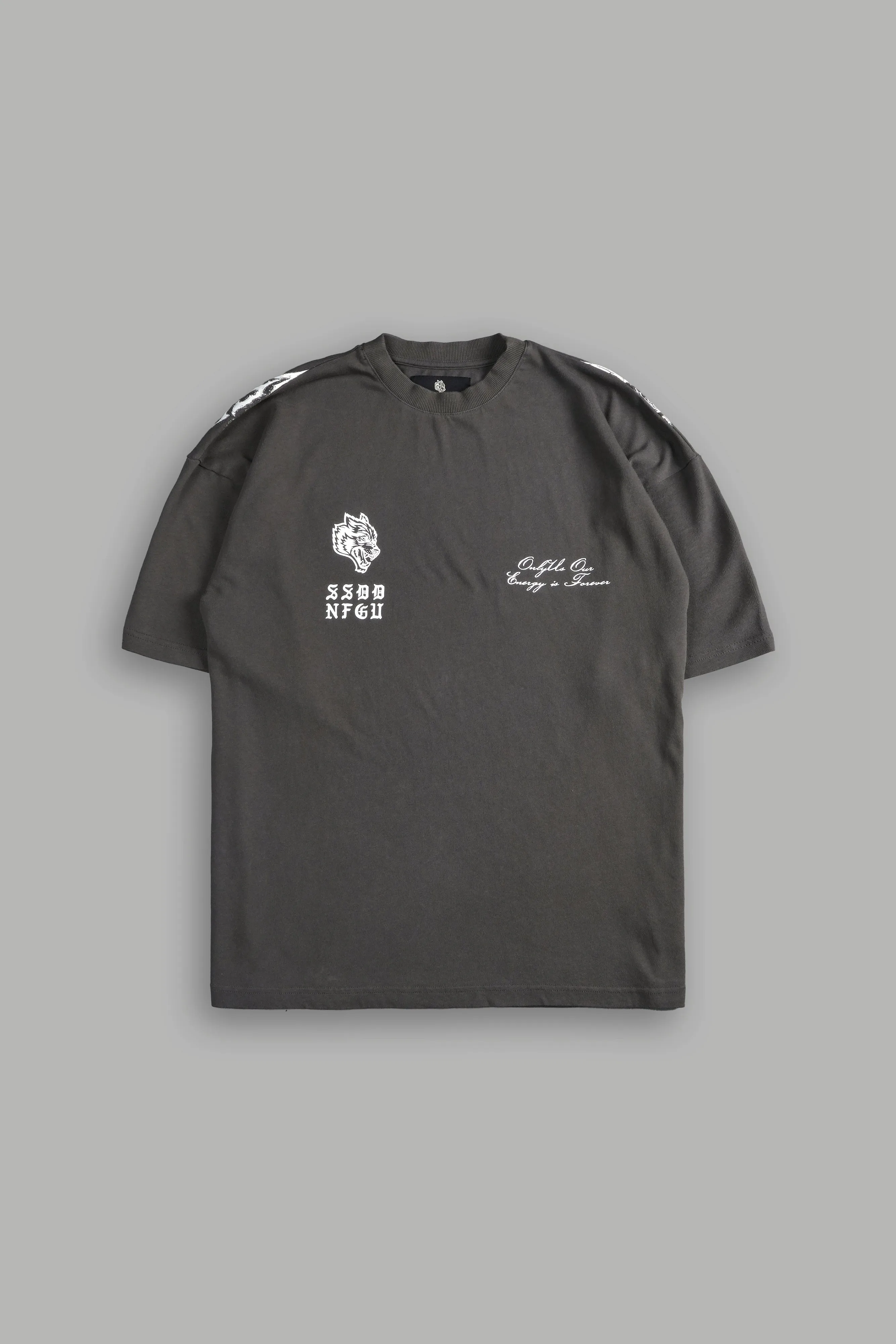 Wolf Iron V2 "Premium" Oversized Tee in Wolf Gray