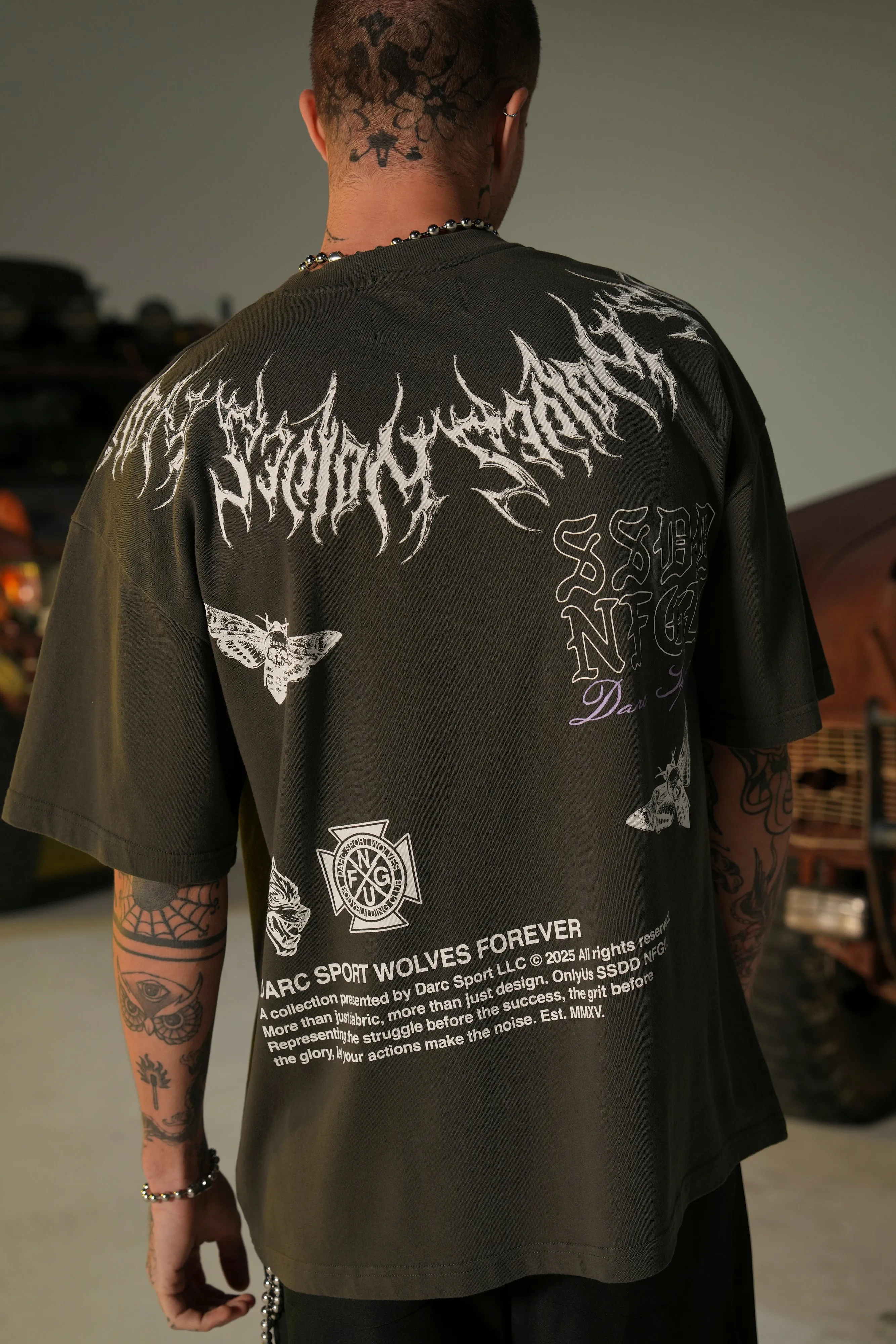 Wolf Iron V2 "Premium" Oversized Tee in Wolf Gray