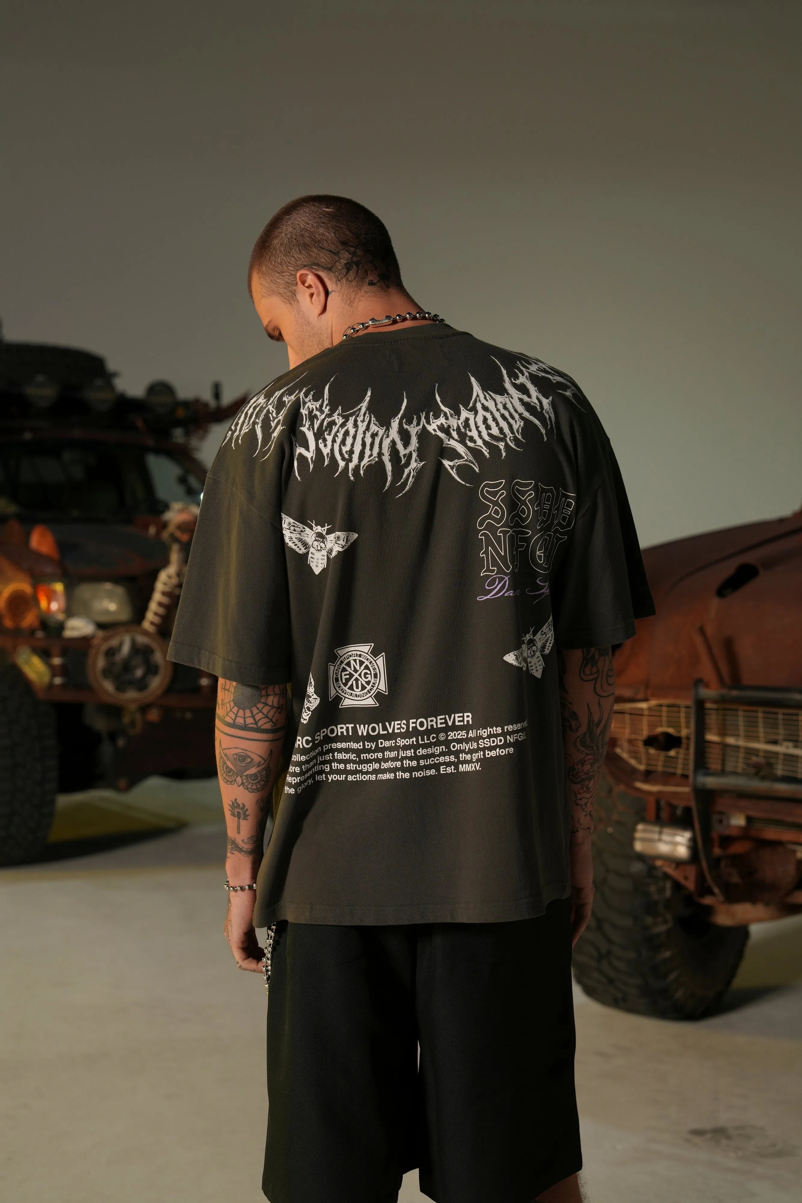 Wolf Iron V2 "Premium" Oversized Tee in Wolf Gray