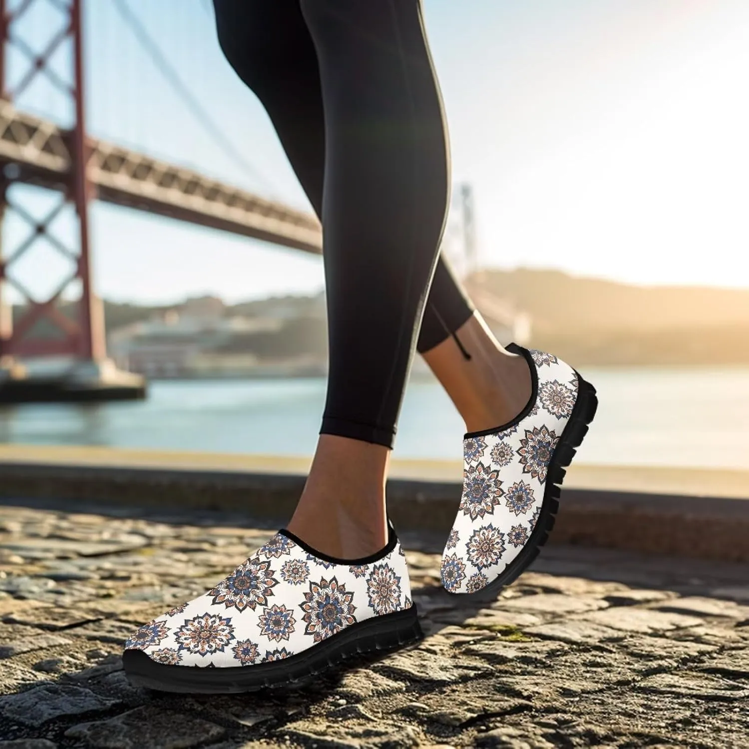Women Casual Shoes Non-Slip Sports Sneaker Lightweight Athletic Shoe Slip On Loafers for Walking Running US5.5-11.5