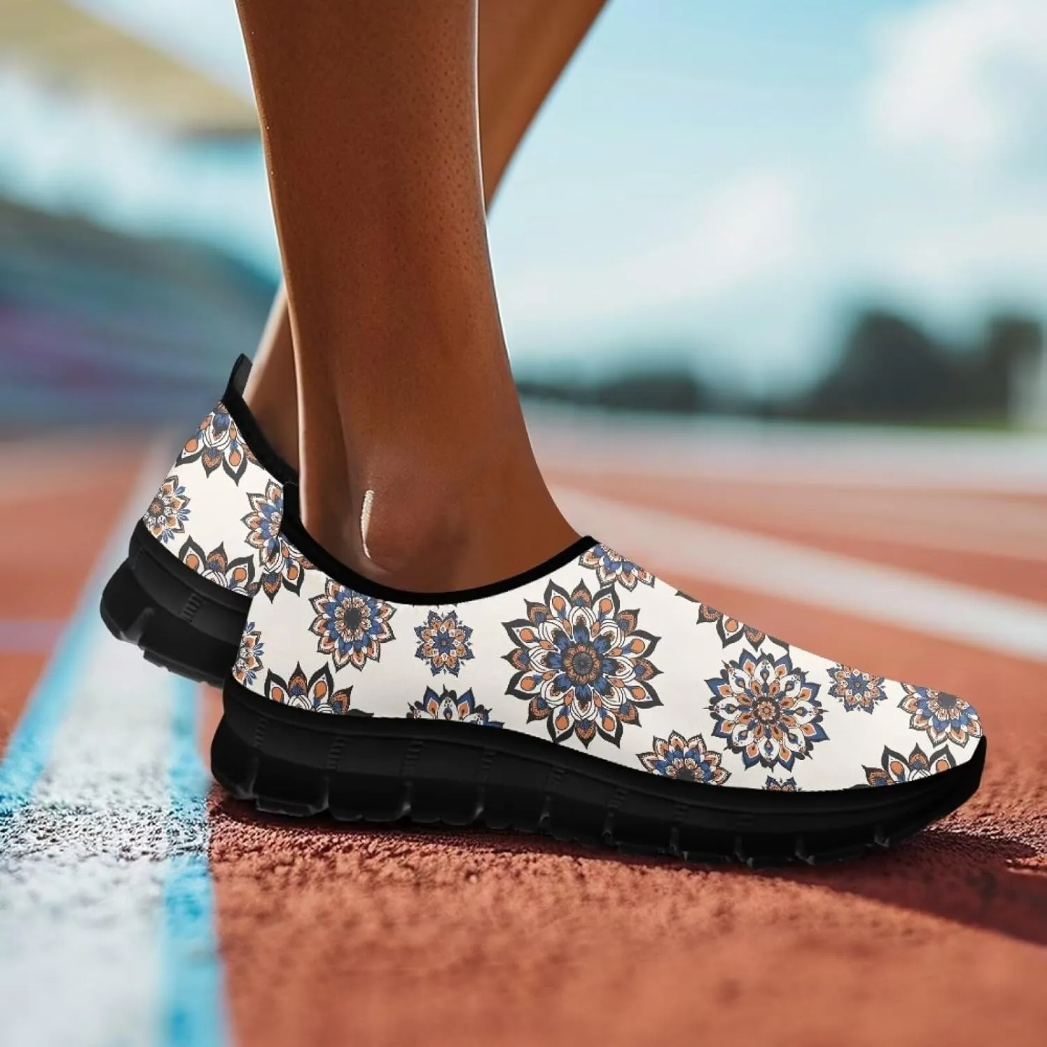 Women Casual Shoes Non-Slip Sports Sneaker Lightweight Athletic Shoe Slip On Loafers for Walking Running US5.5-11.5