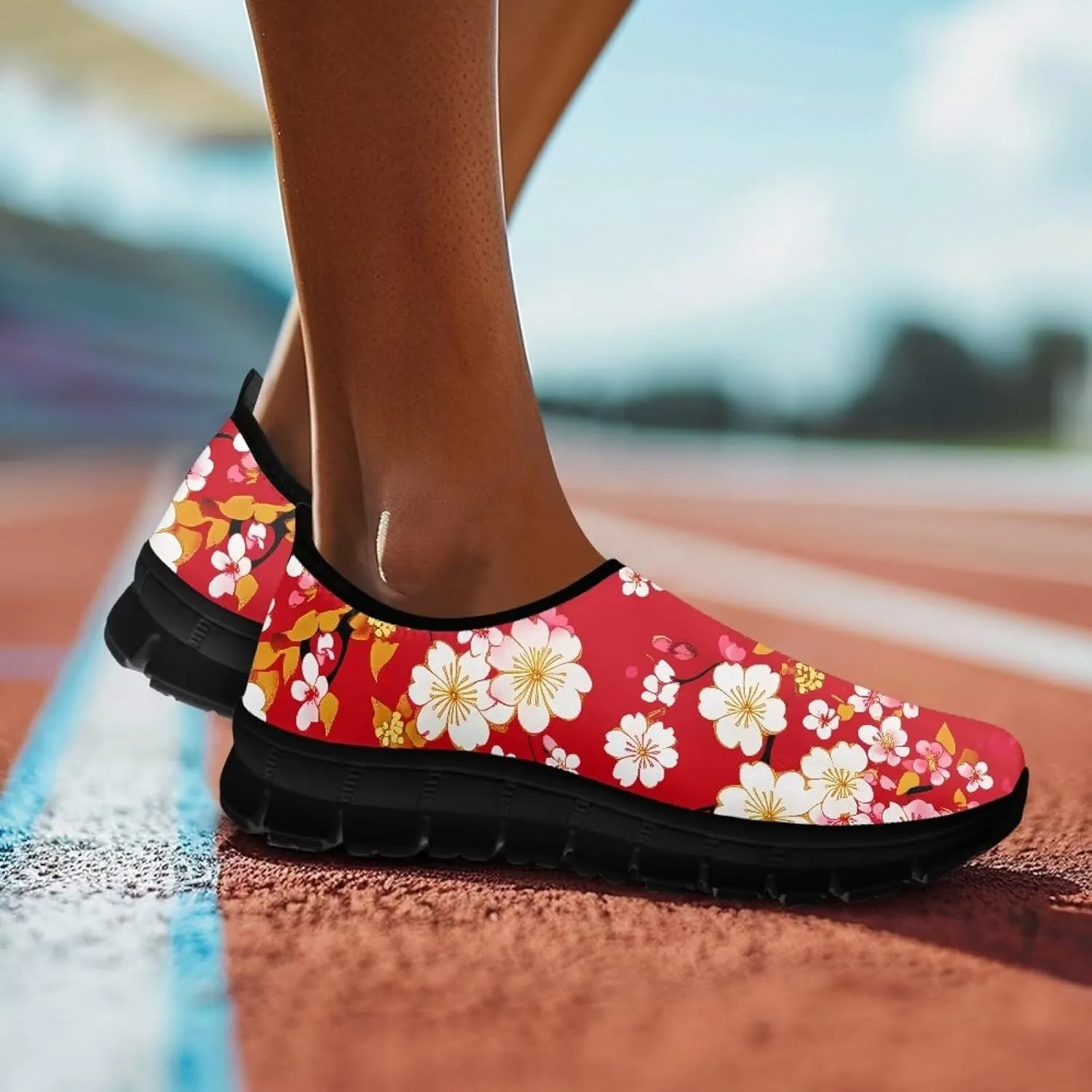 Women Casual Shoes Non-Slip Sports Sneaker Lightweight Athletic Shoe Slip On Loafers for Walking Running US5.5-11.5