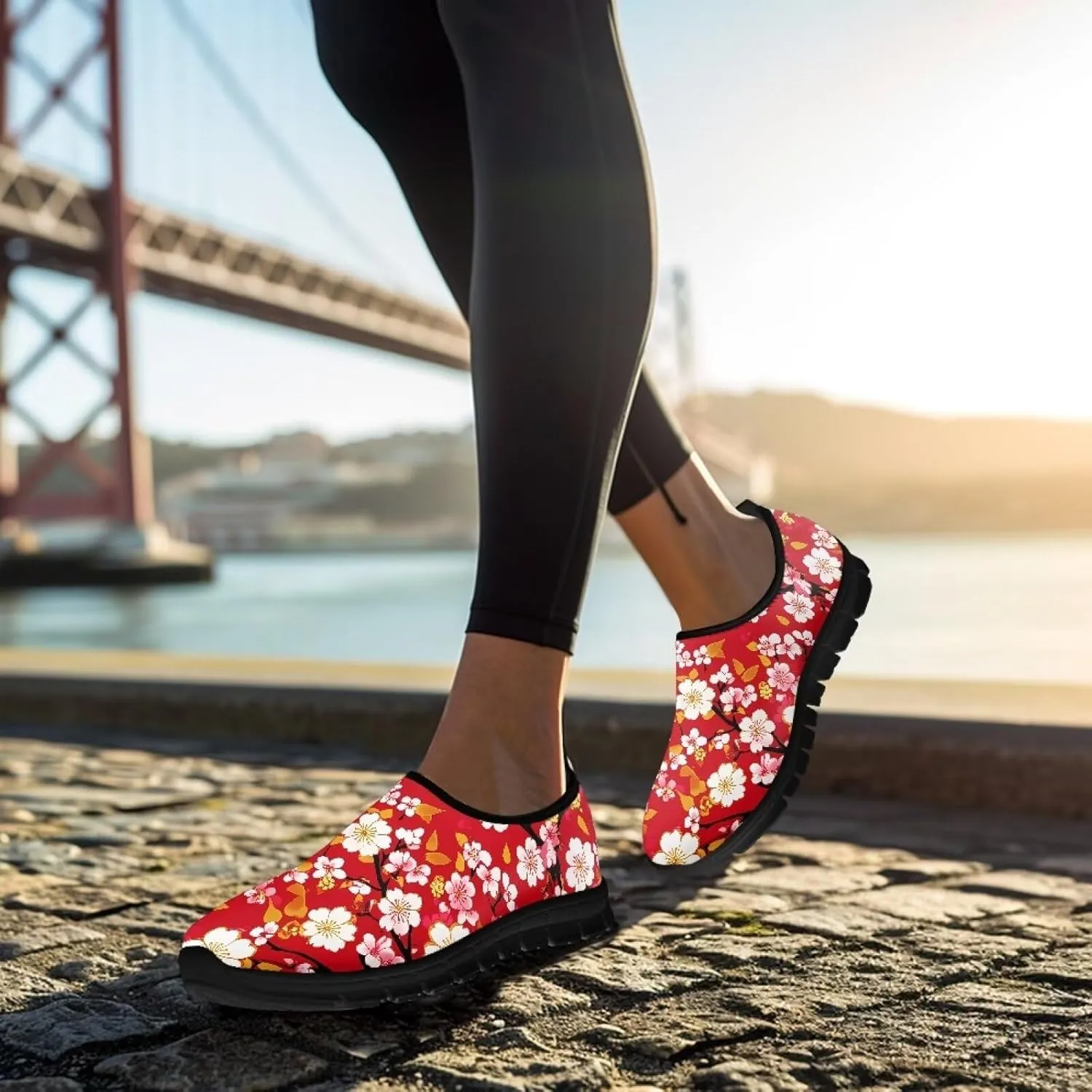 Women Casual Shoes Non-Slip Sports Sneaker Lightweight Athletic Shoe Slip On Loafers for Walking Running US5.5-11.5